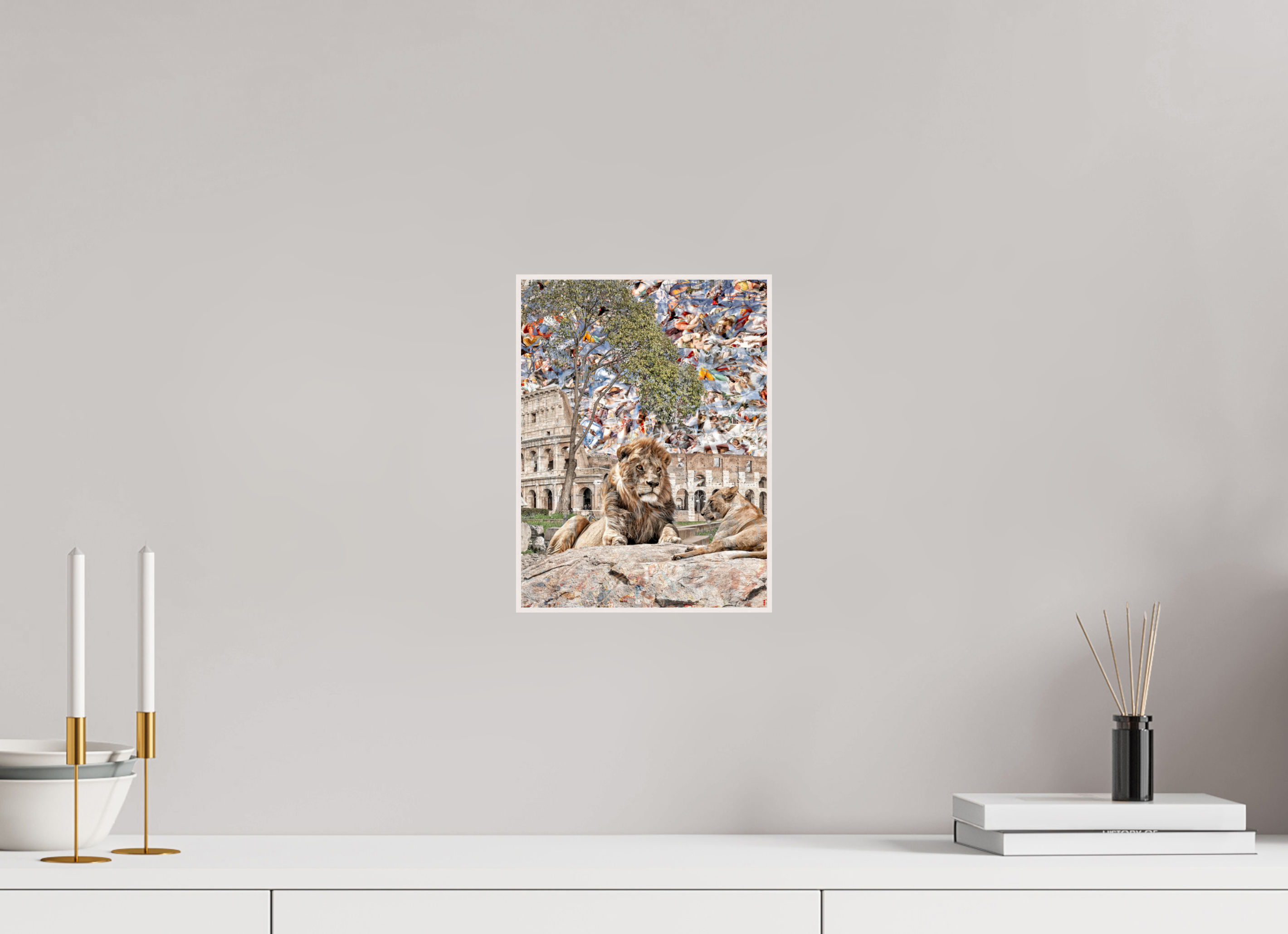 21 x 28 cm, Foto in ArtBox aus Massivholz Ahorn weiß RED³ WC Adjesa III