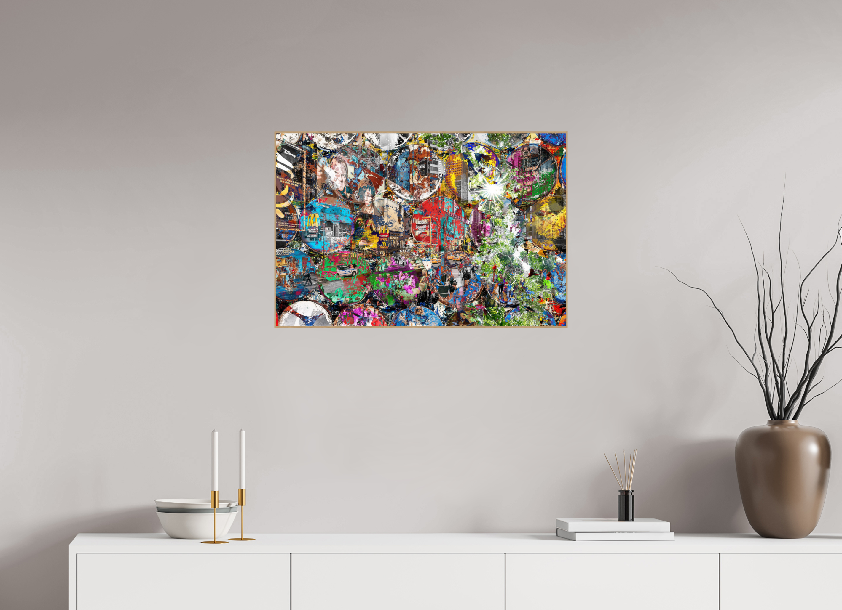 75 x 50 cm, Foto in ArtBox aus Massivholz Eiche natur RED³ HP Winston churchills boy I