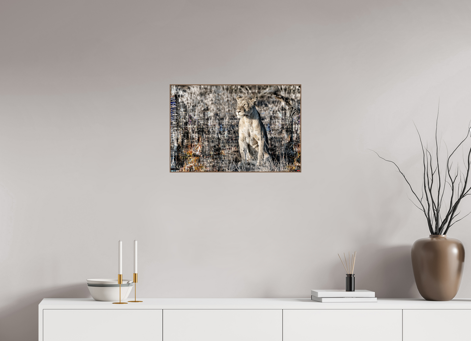 60 x 40 cm, Foto in ArtBox aus Massivholz Nussbaum RED³ WC Adwoa I