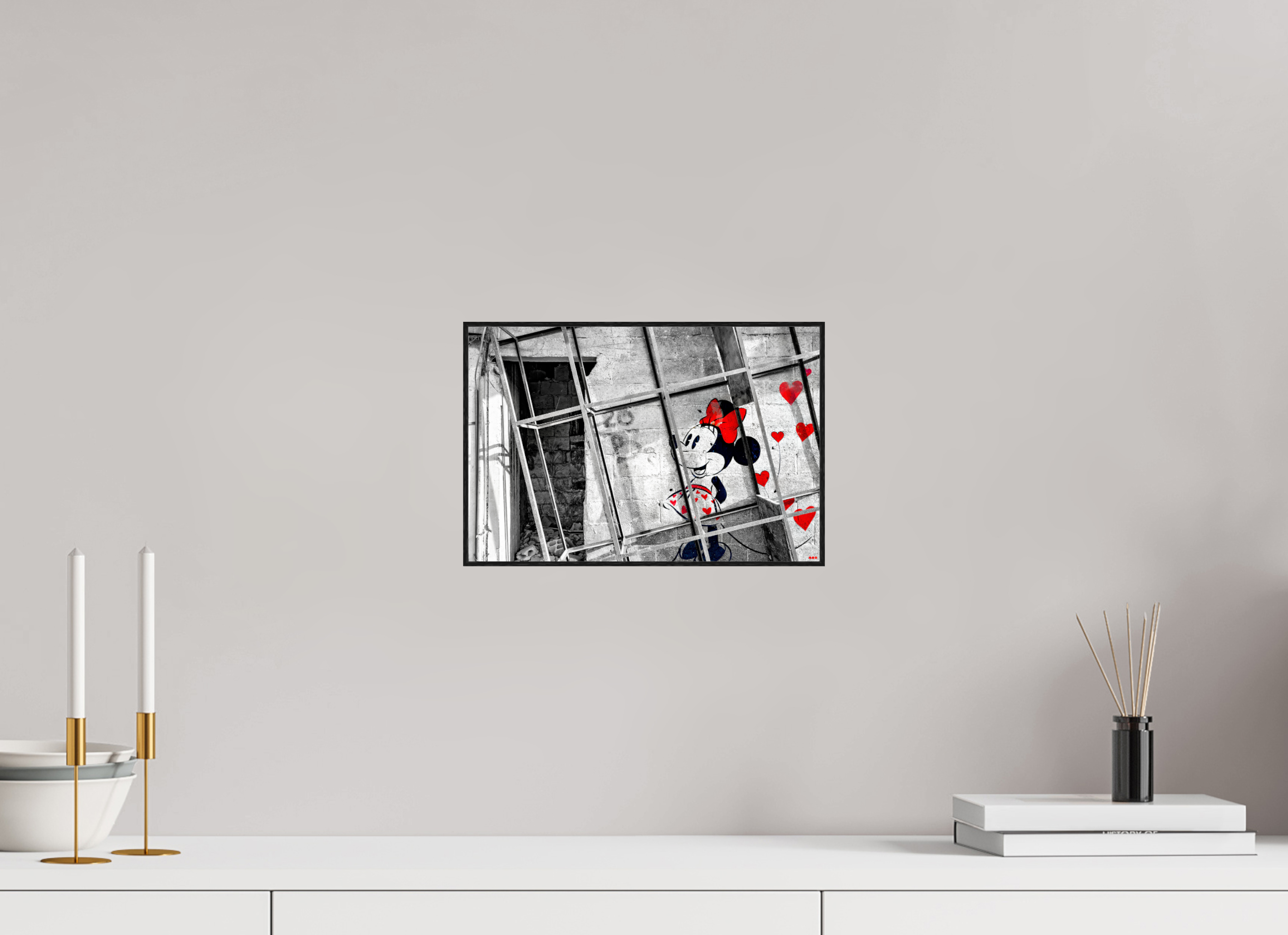 30 x 20 cm, Foto in ArtBox aus Massivholz Eiche schwarz RED³ SCSI Madiar I