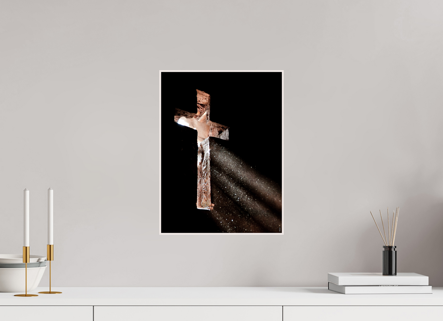 30 x 40 cm, Foto in ArtBox aus Massivholz Ahorn weiß RED³ PH Moyale III