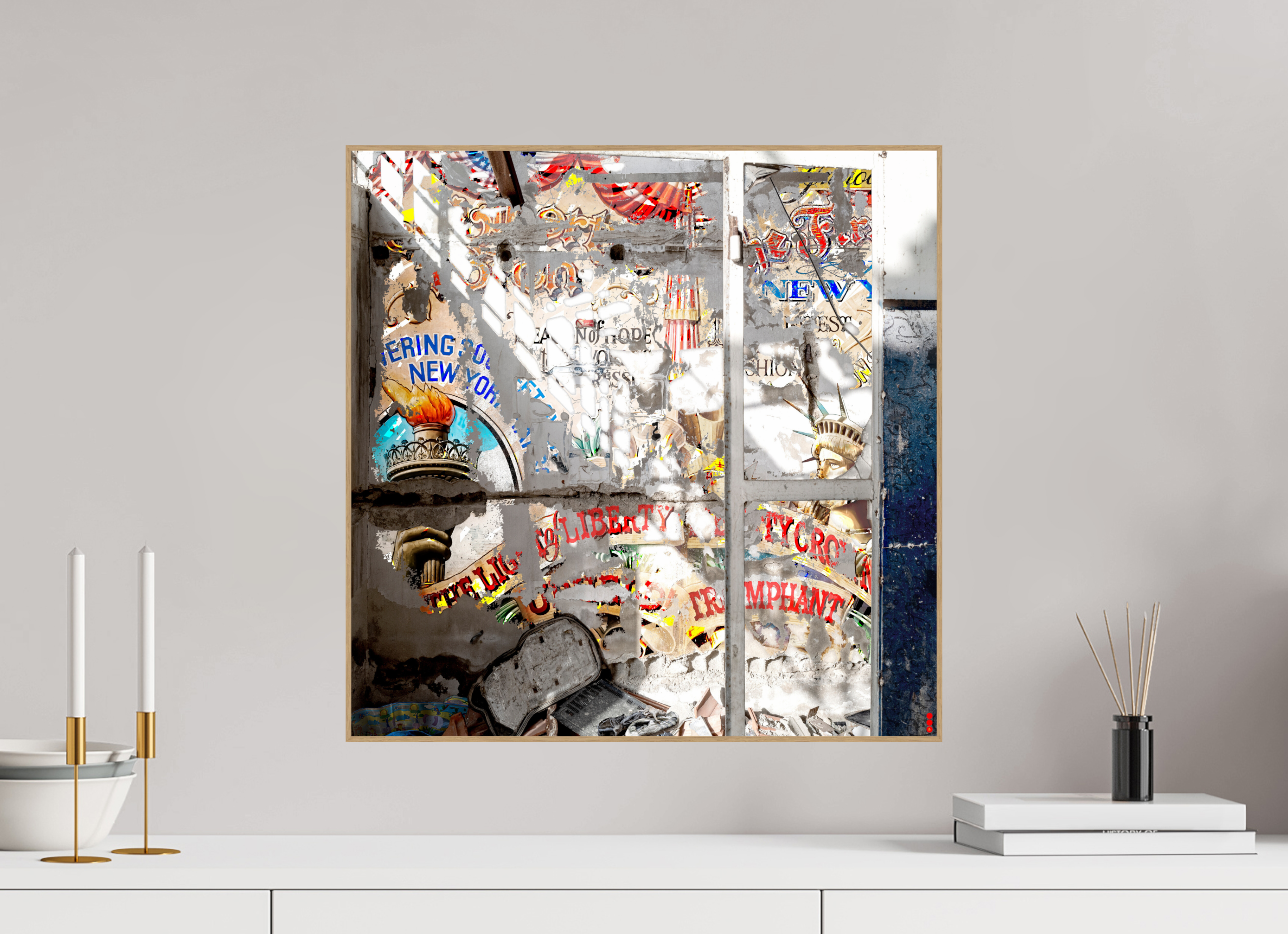 50 x 50 cm, Foto in ArtBox aus Massivholz Eiche natur RED³ SCSI Malahat II