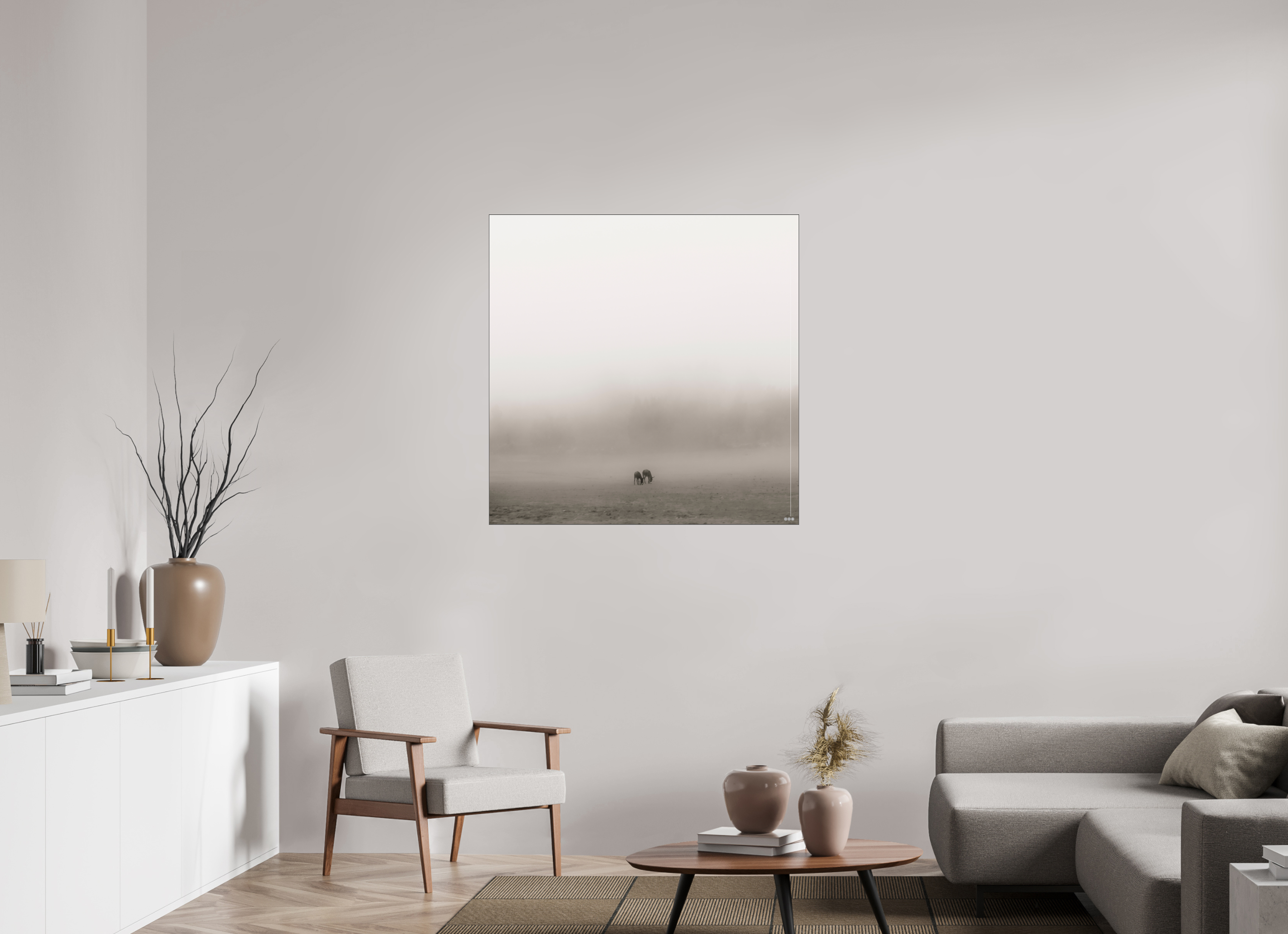 100 x 100 cm, Slimline Einfassung schwarz unter 2mm Acrylglas FA PH Mamello II