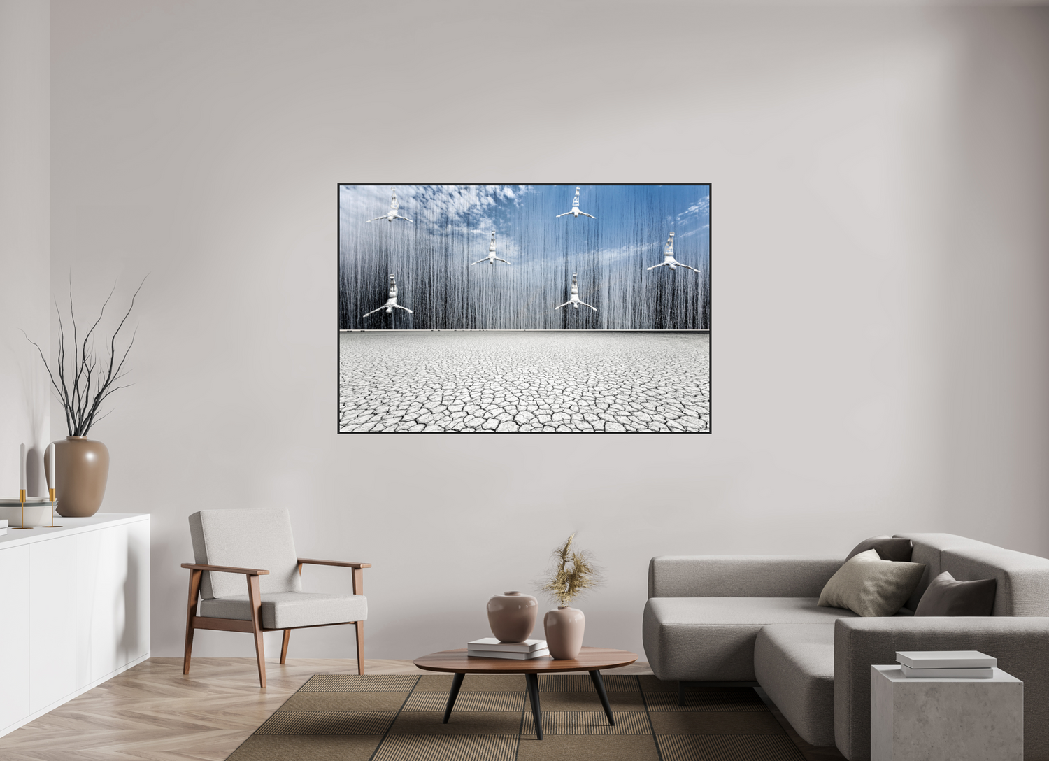 180 x 120 cm, Schattenfugen-Rahmen schwarz &amp; 2mm Acrylglas FA HP Minkah I