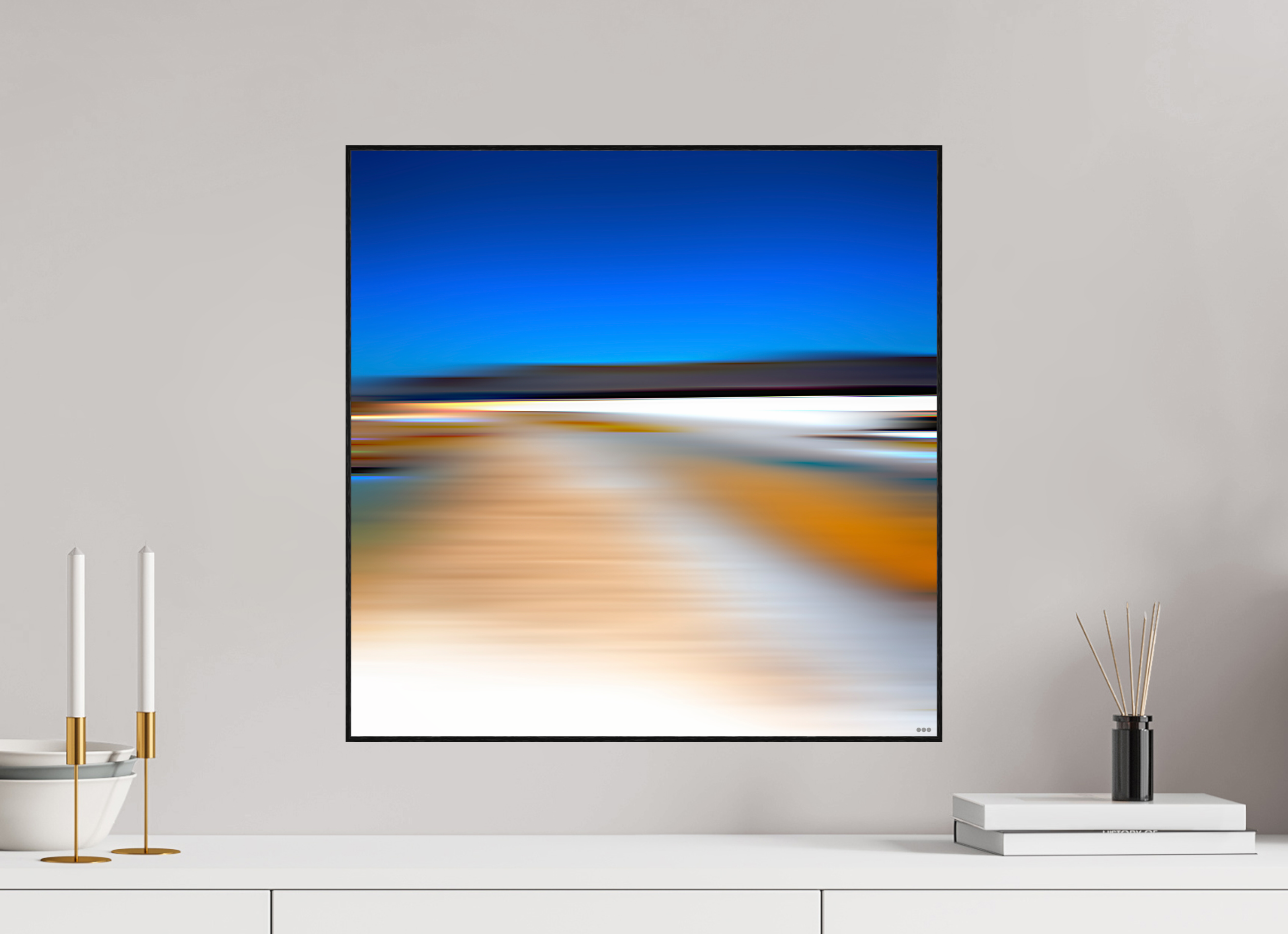 50 x 50 cm, Foto in ArtBox aus Massivholz Eiche schwarz RED³ PH Antankara II