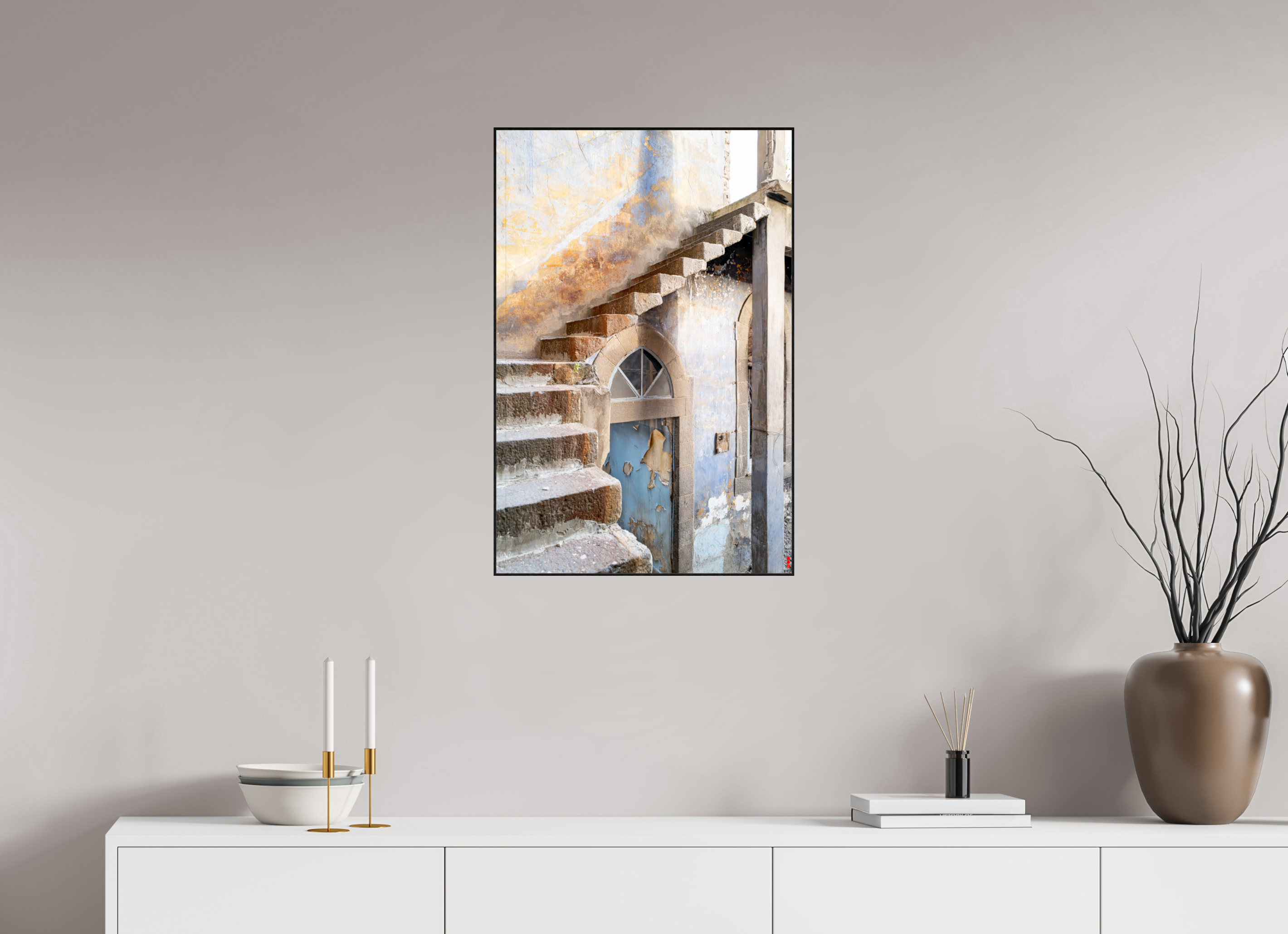 50 x 75 cm, Foto in ArtBox aus Massivholz Eiche schwarz RED³ PH Siddhartha III