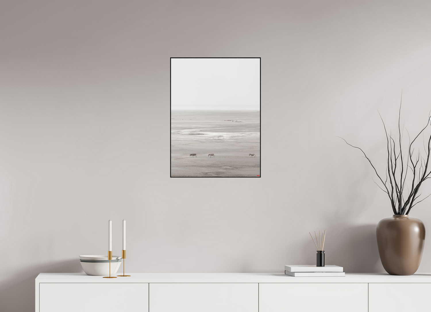 45 x 60 cm, Foto in ArtBox aus Massivholz Eiche schwarz RED³ PH Danai III