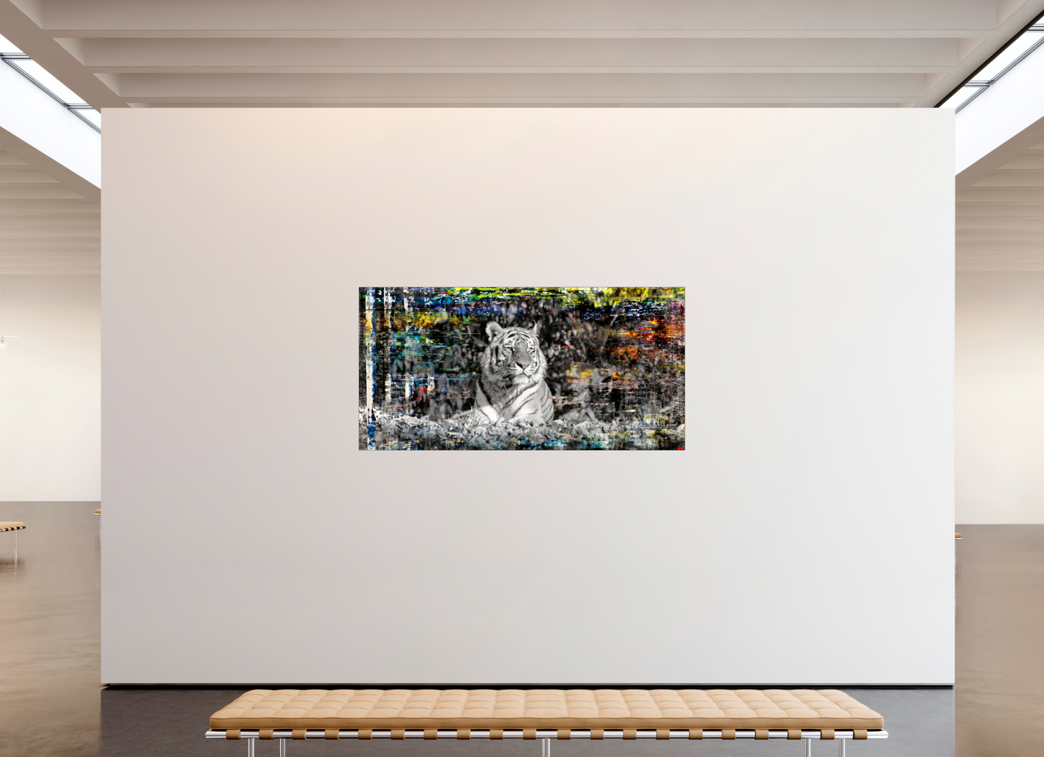 200 x 100 cm, Slimline Einfassung schwarz unter 2mm Acrylglas FA WC Lubaya V