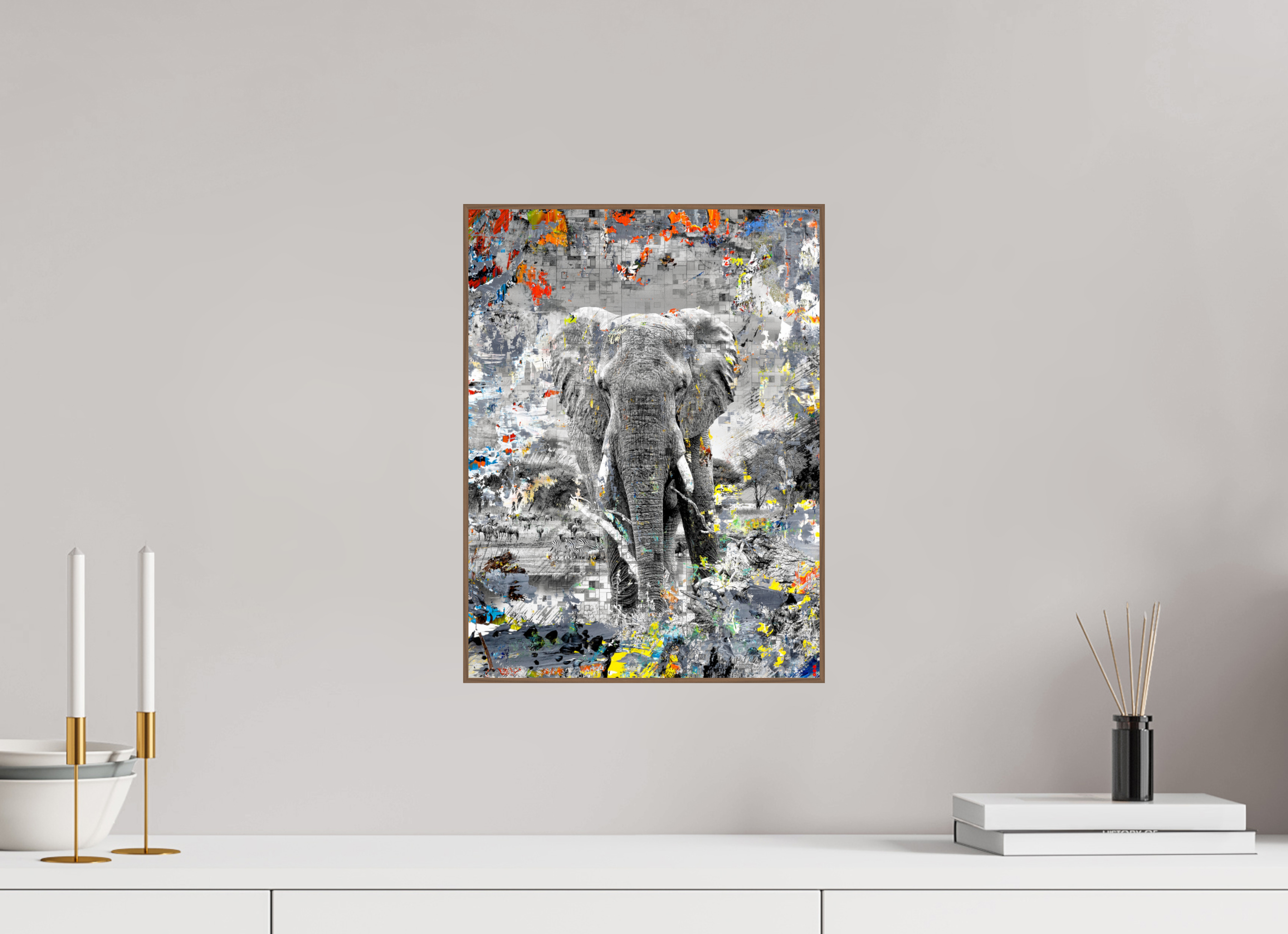 30 x 40 cm, Foto in ArtBox aus Massivholz Nussbaum RED³ WC Kajika III