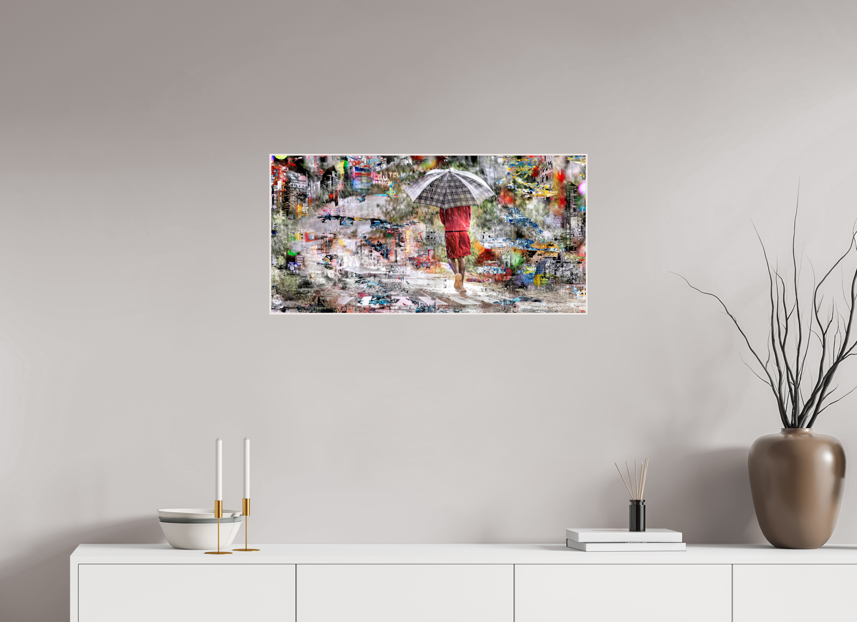 80 x 40 cm, Foto in ArtBox aus Massivholz Ahorn weiß RED³ HP Wash V