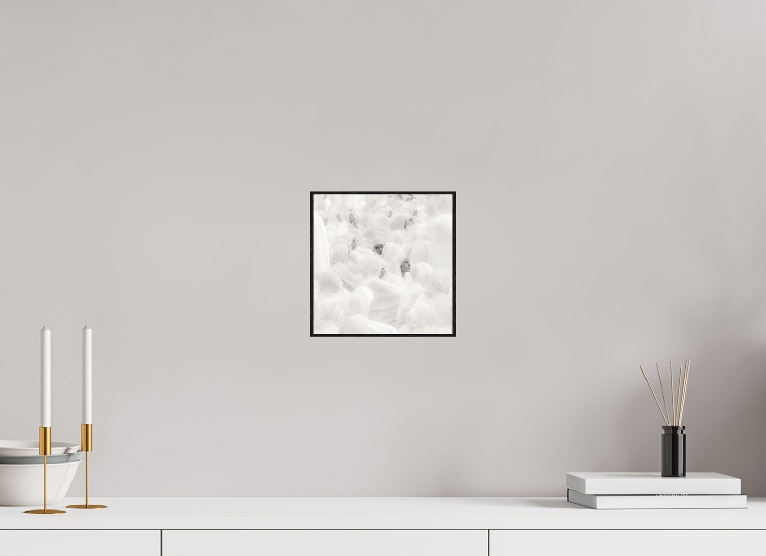 20 x 20 cm, Foto in ArtBox aus Massivholz Eiche schwarz RED³ PH Malia II