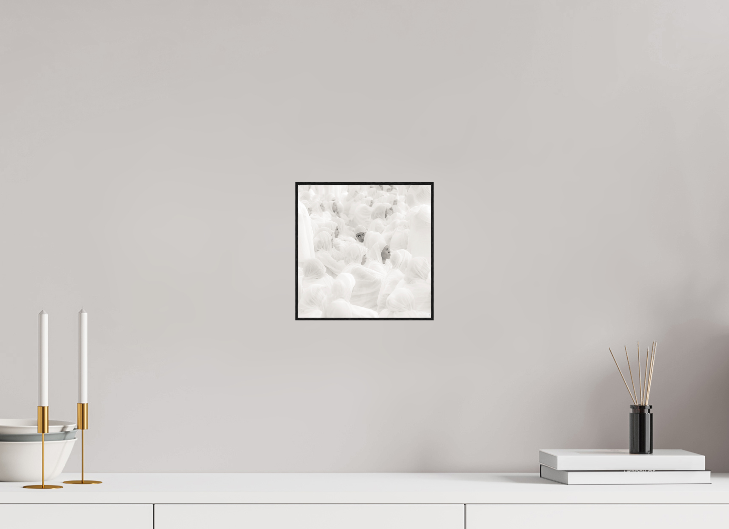 20 x 20 cm, Foto in ArtBox aus Massivholz Eiche schwarz RED³ PH Malia II