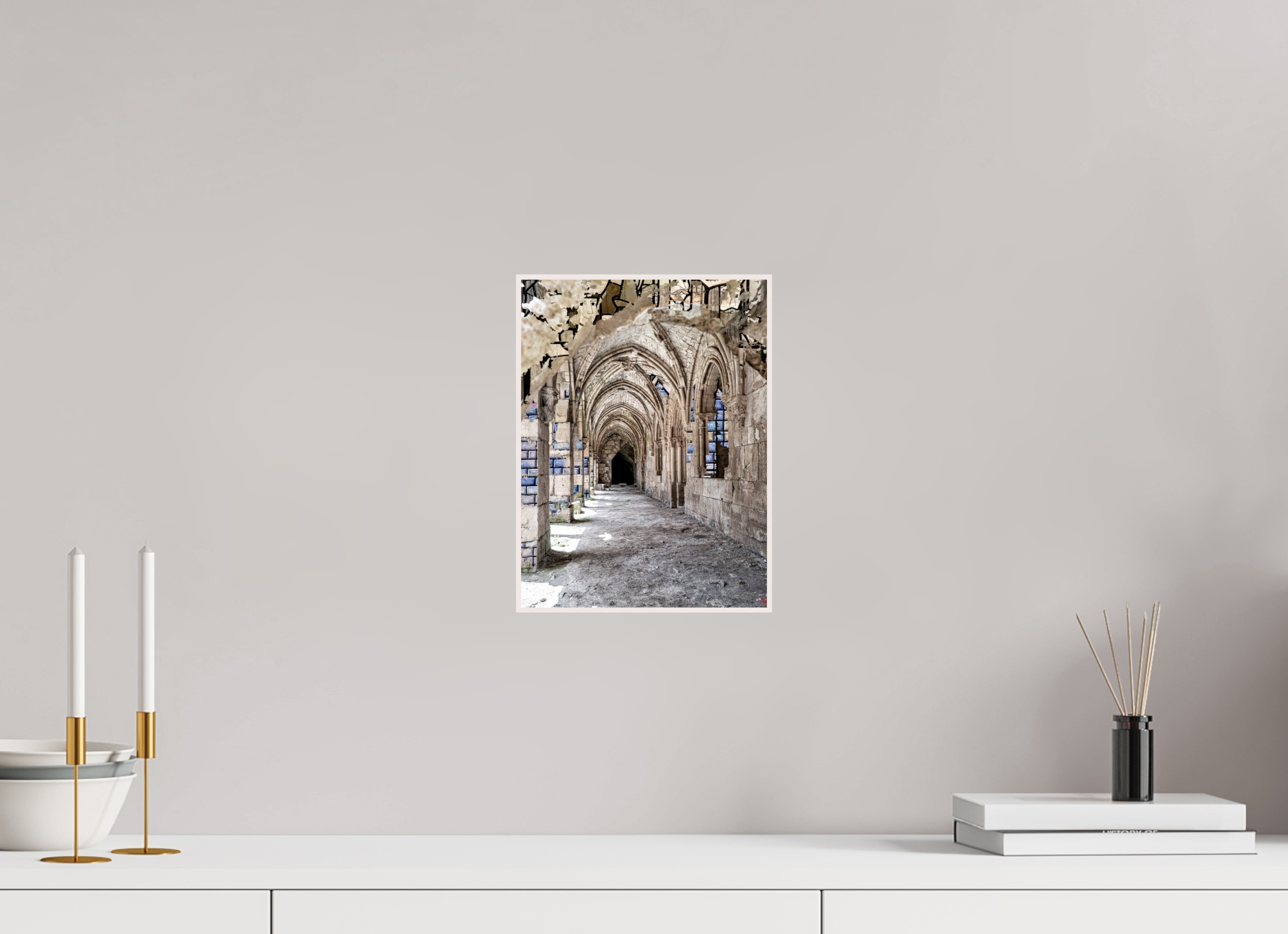 21 x 28 cm, Foto in ArtBox aus Massivholz Ahorn weiß RED³ SCSI Mehdiya III