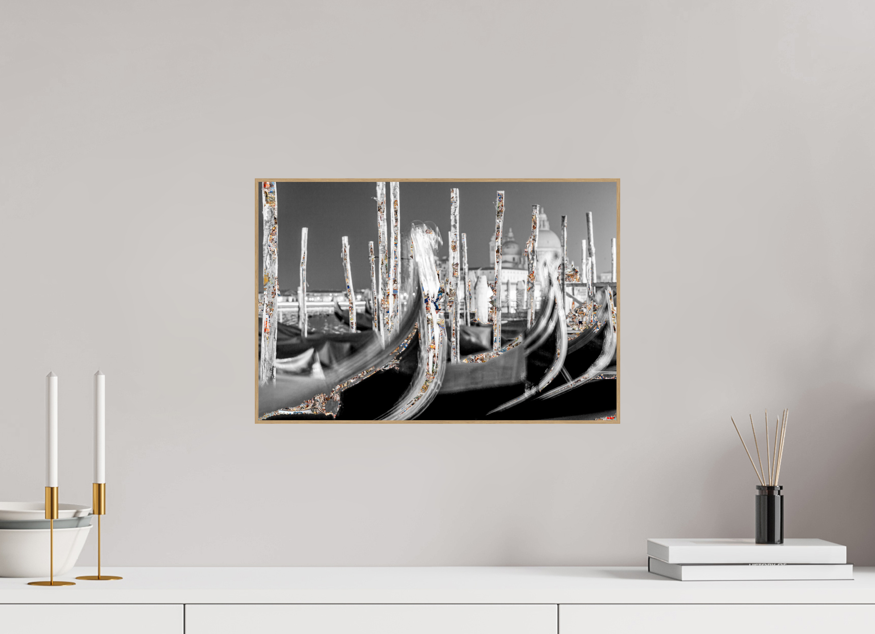 45 x 30 cm, Foto in ArtBox aus Massivholz Eiche natur RED³ HP Alina I