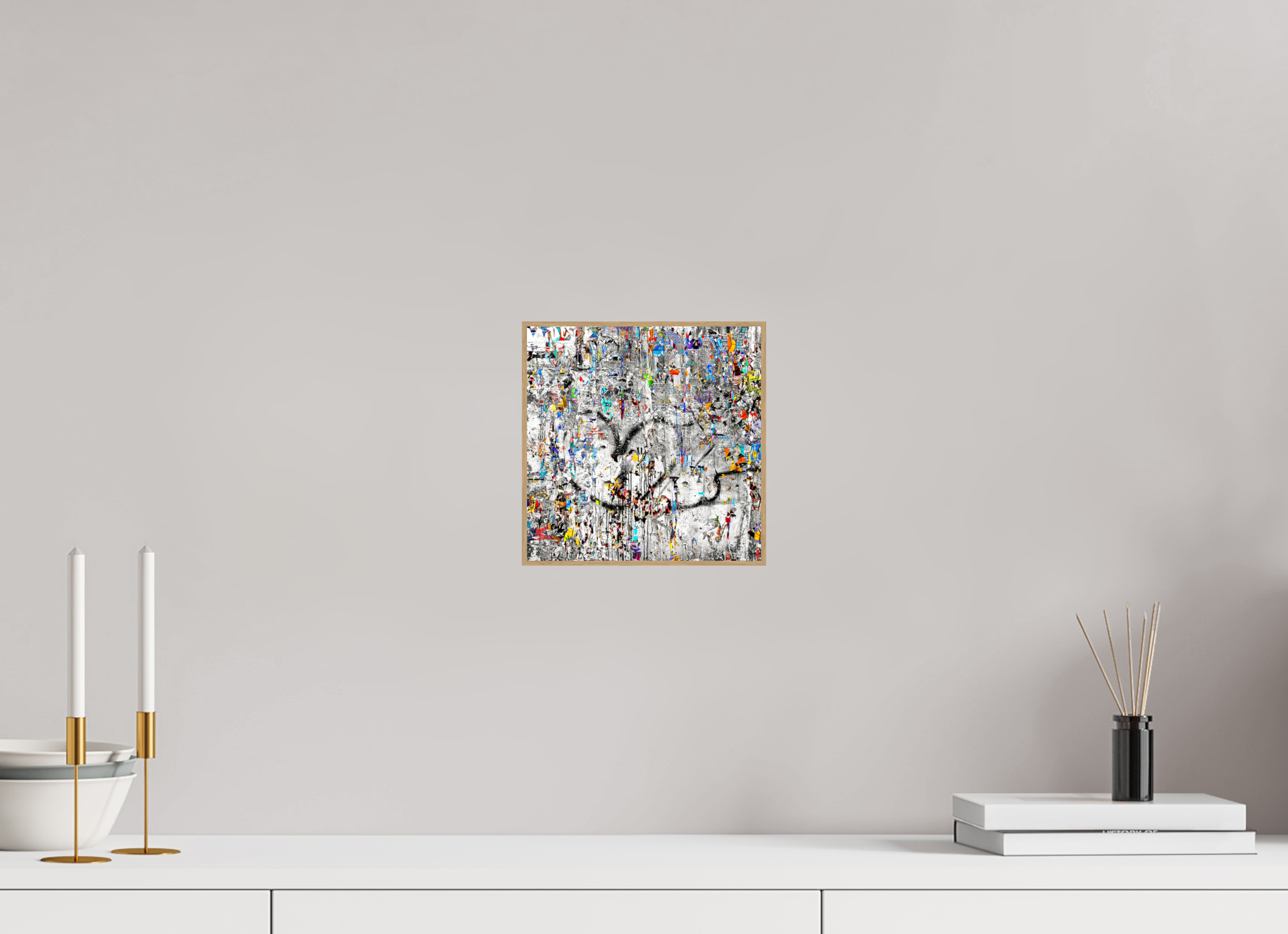 20 x 20 cm, Foto in ArtBox aus Massivholz Eiche natur RED³ SCSI Mu&