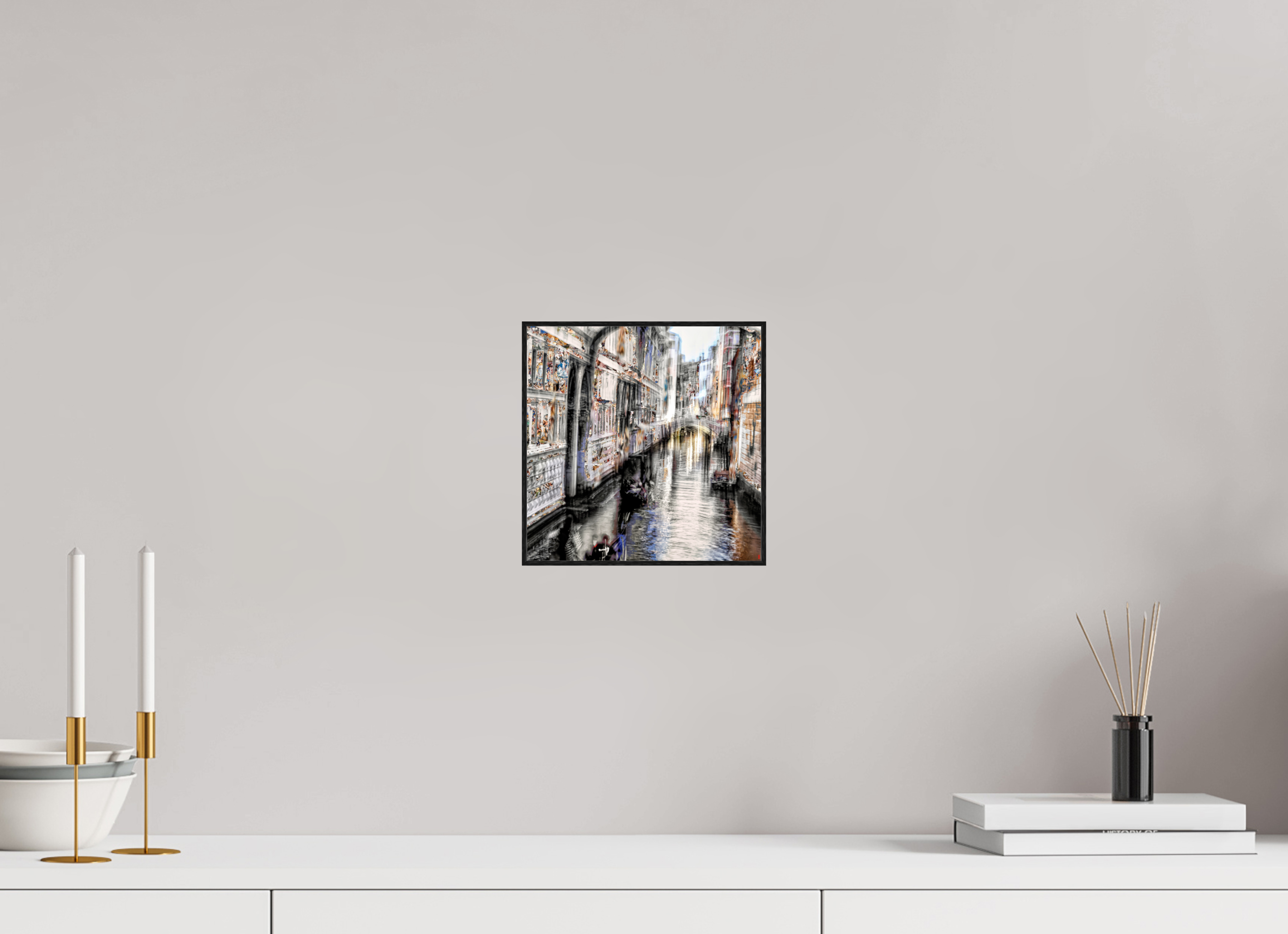 20 x 20 cm, Foto in ArtBox aus Massivholz Eiche schwarz RED³ HP Amari II