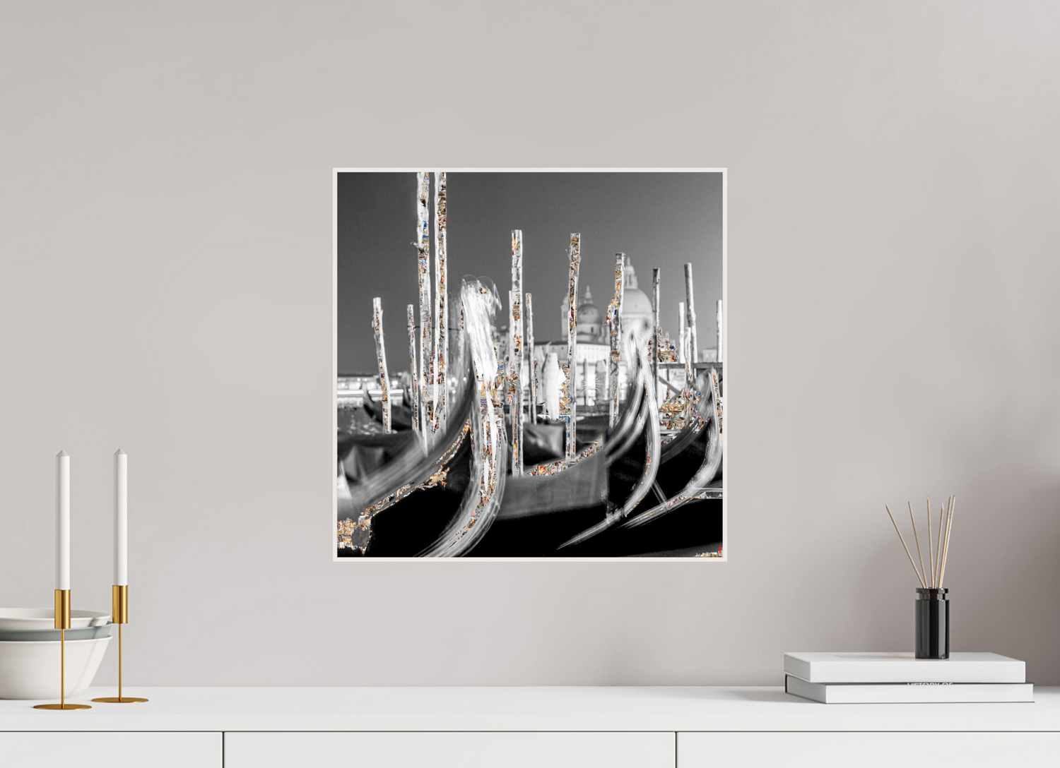 40 x 40 cm, Foto in ArtBox aus Massivholz Ahorn weiß RED³ HP Alina II