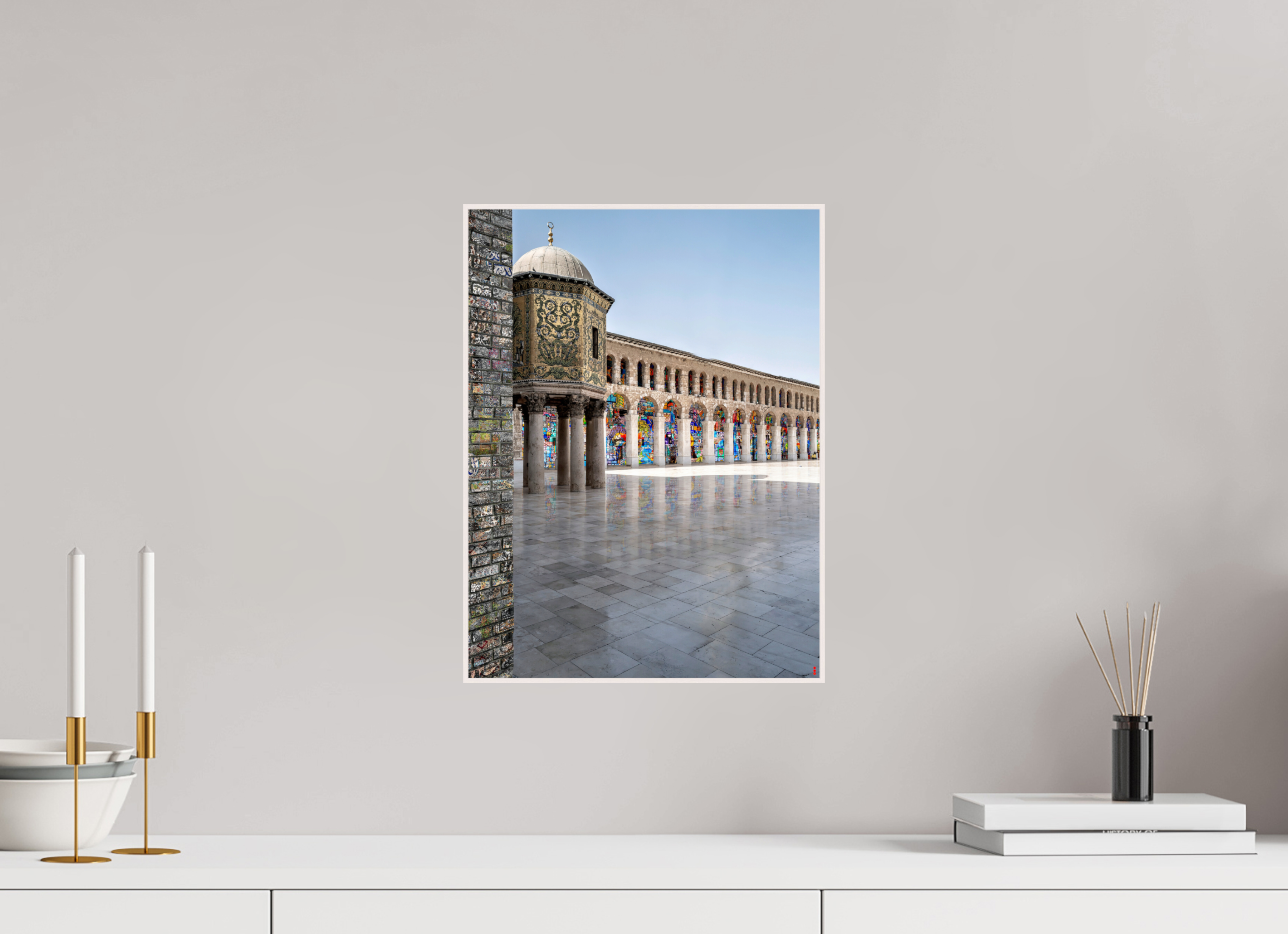 30 x 40 cm, Foto in ArtBox aus Massivholz Ahorn weiß RED³ SCSI Mazin III