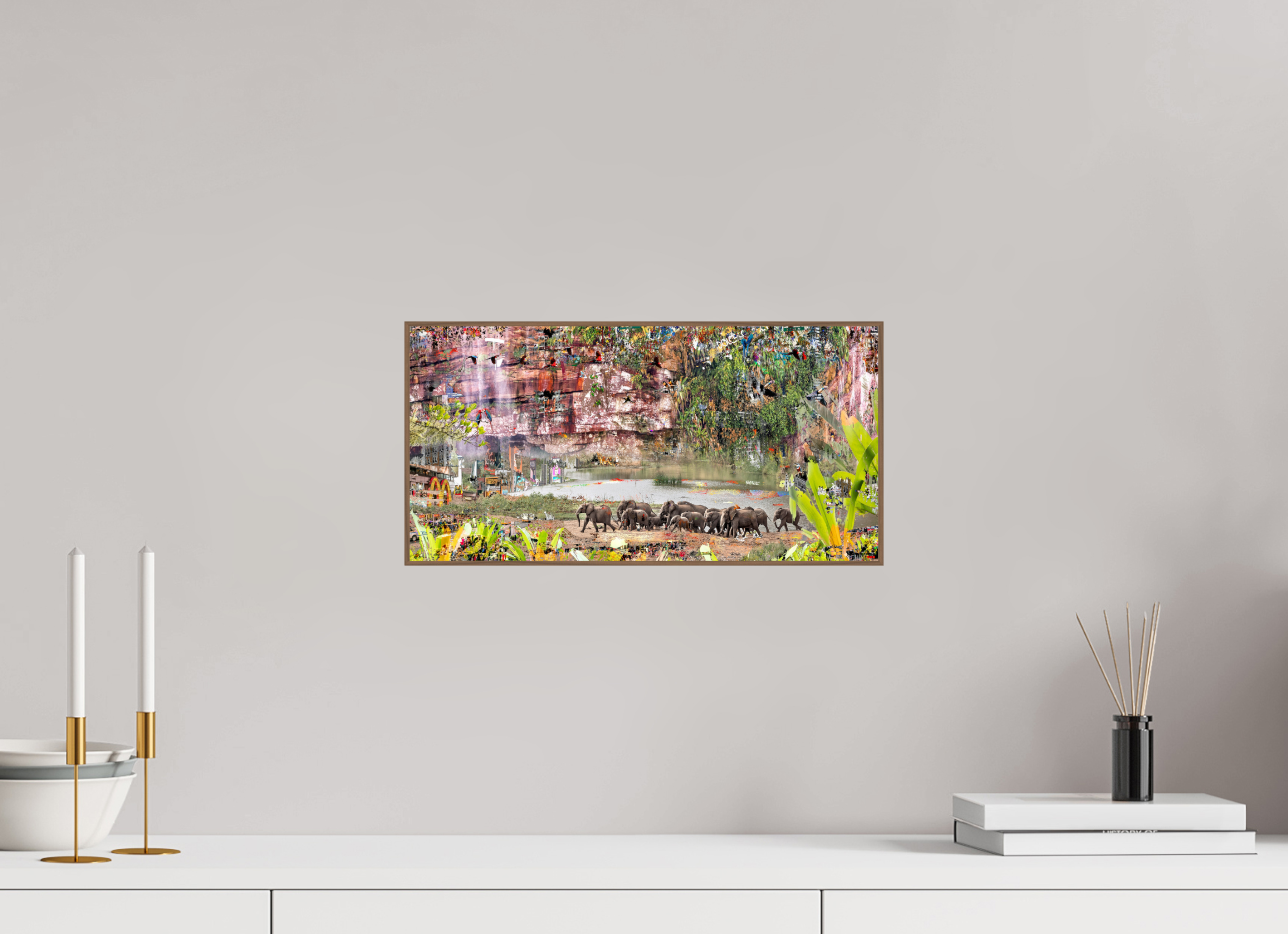 40 x 20 cm, Foto in ArtBox aus Massivholz Nussbaum RED³ WC Valdeci V