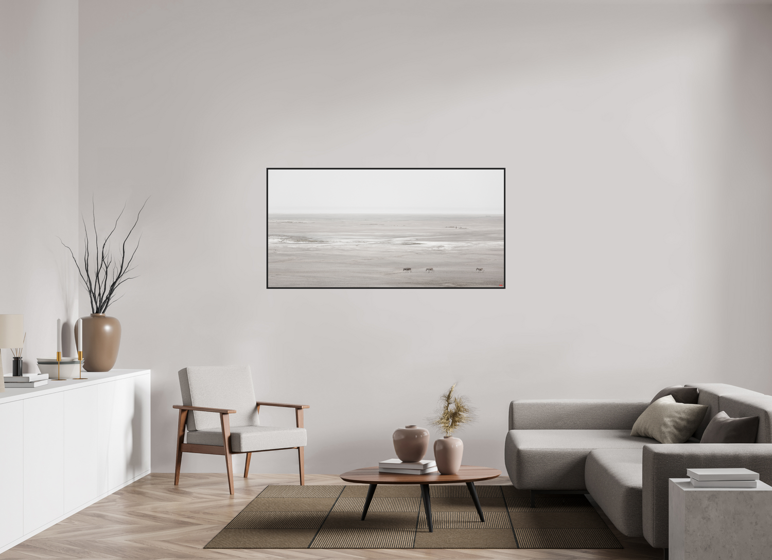 160 x 80 cm, Schattenfugen-Rahmen schwarz &amp; 2mm Acrylglas FA PH Danai V