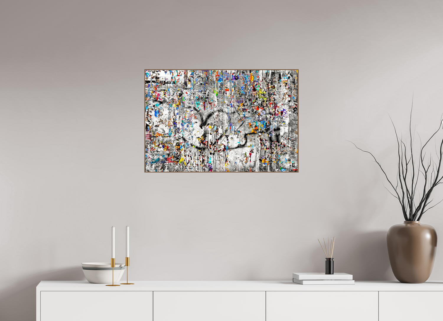 75 x 50 cm, Foto in ArtBox aus Massivholz Nussbaum RED³ SCSI Mu&