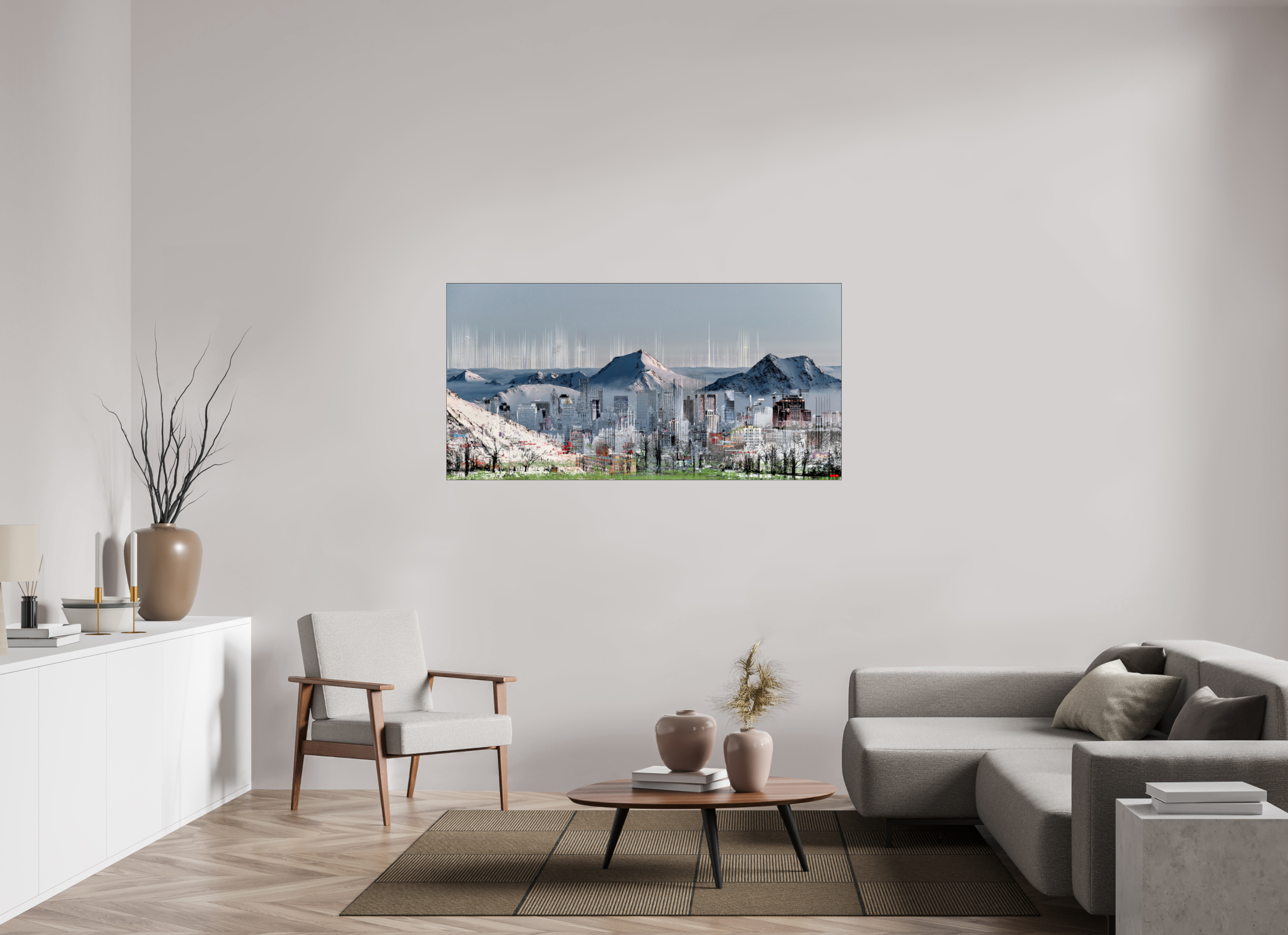 161 x 80 cm, Slimline Einfassung schwarz unter 2mm Acrylglas FA HP Mafuane V