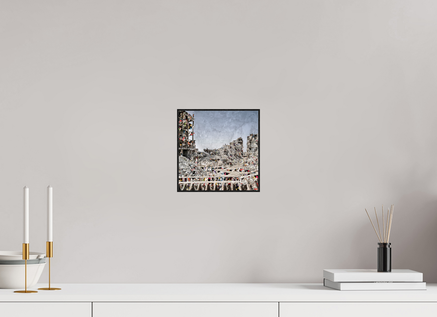 20 x 20 cm, Foto in ArtBox aus Massivholz Eiche schwarz RED³ SCSI Majid II