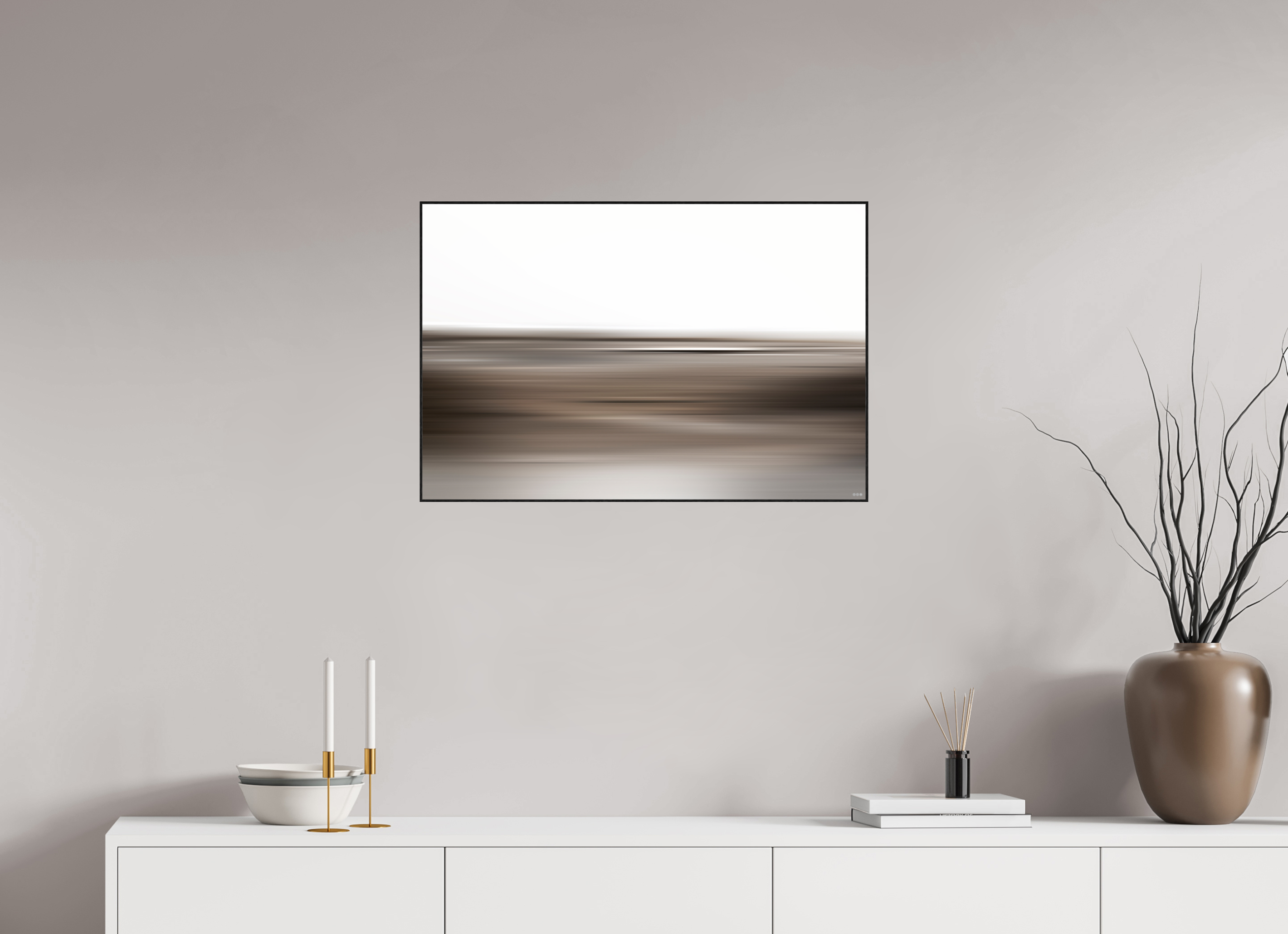 75 x 50 cm, Foto in ArtBox aus Massivholz Eiche schwarz RED³ PH Adisa I