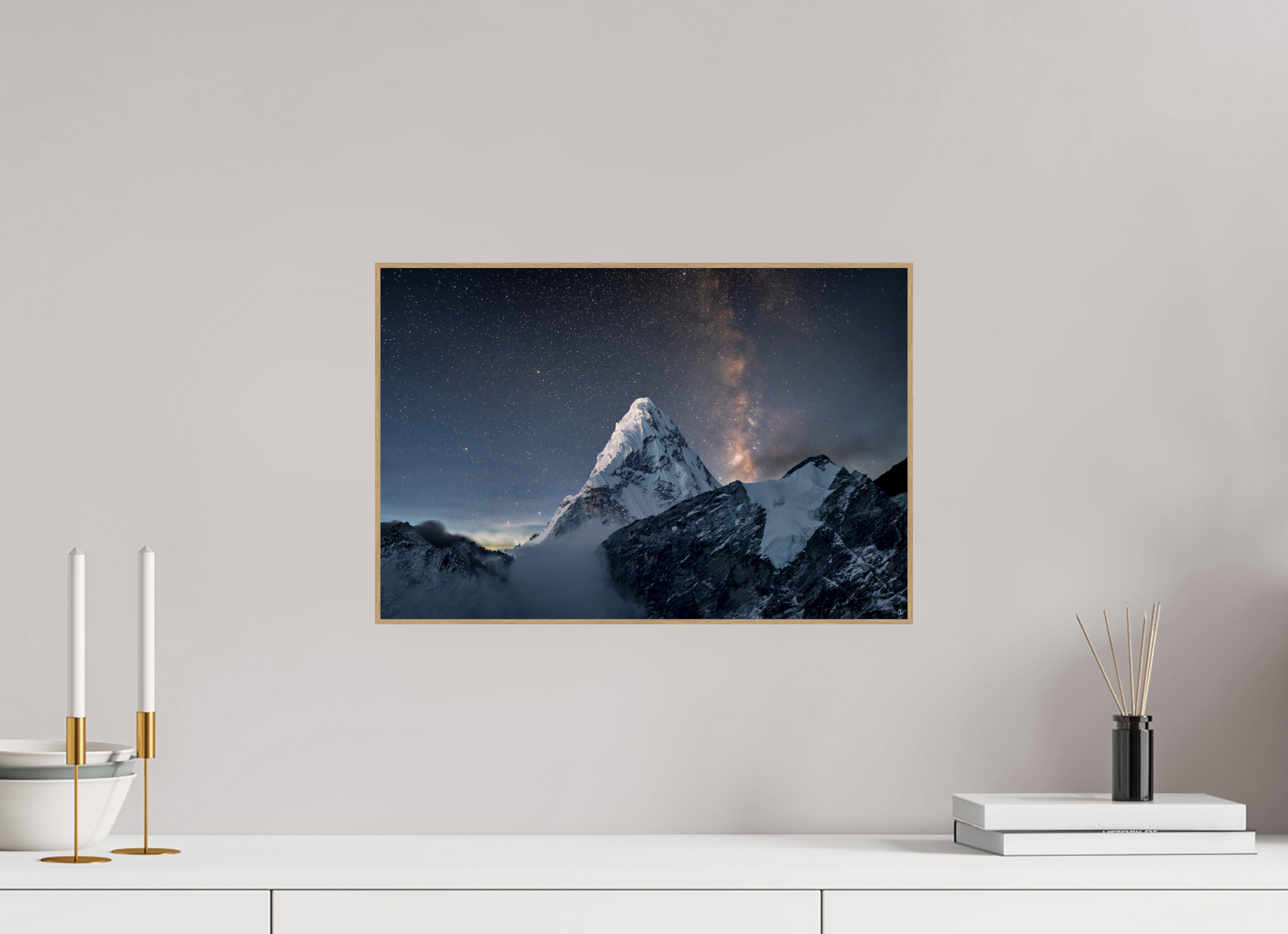 45 x 30 cm, Foto in ArtBox aus Massivholz Eiche natur RED³ Sarva I