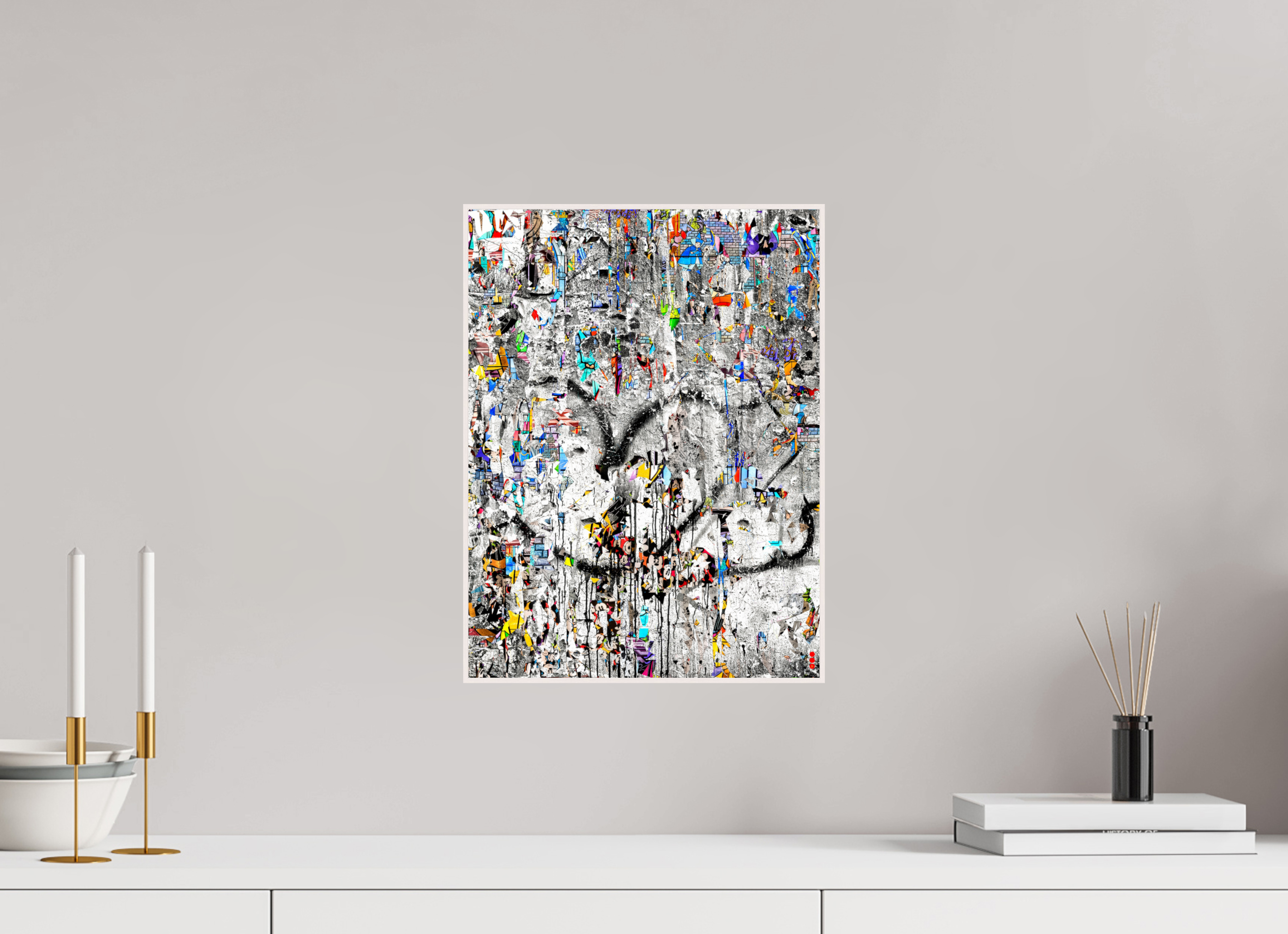 30 x 40 cm, Foto in ArtBox aus Massivholz Ahorn weiß RED³ SCSI Mu&