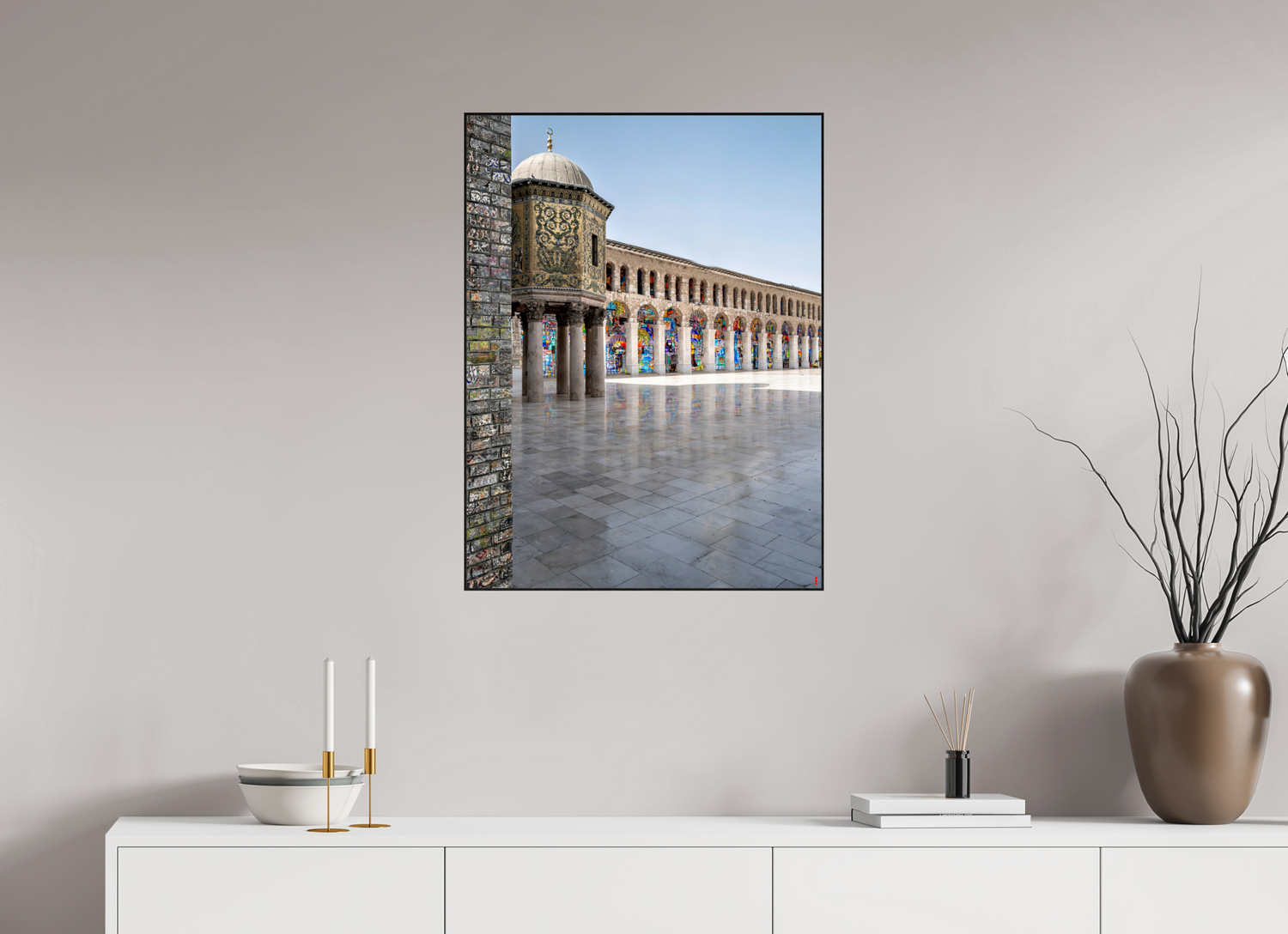 60 x 80 cm, Foto in ArtBox aus Massivholz Eiche schwarz RED³ SCSI Mazin III