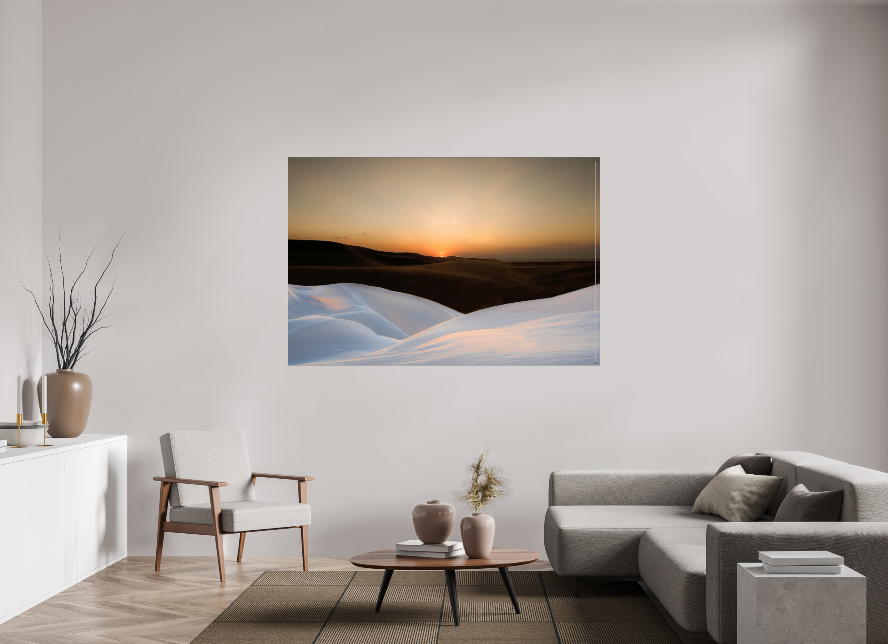 180 x 120 cm, Slimline Einfassung schwarz unter 2mm Acrylglas FA PH Amirah I