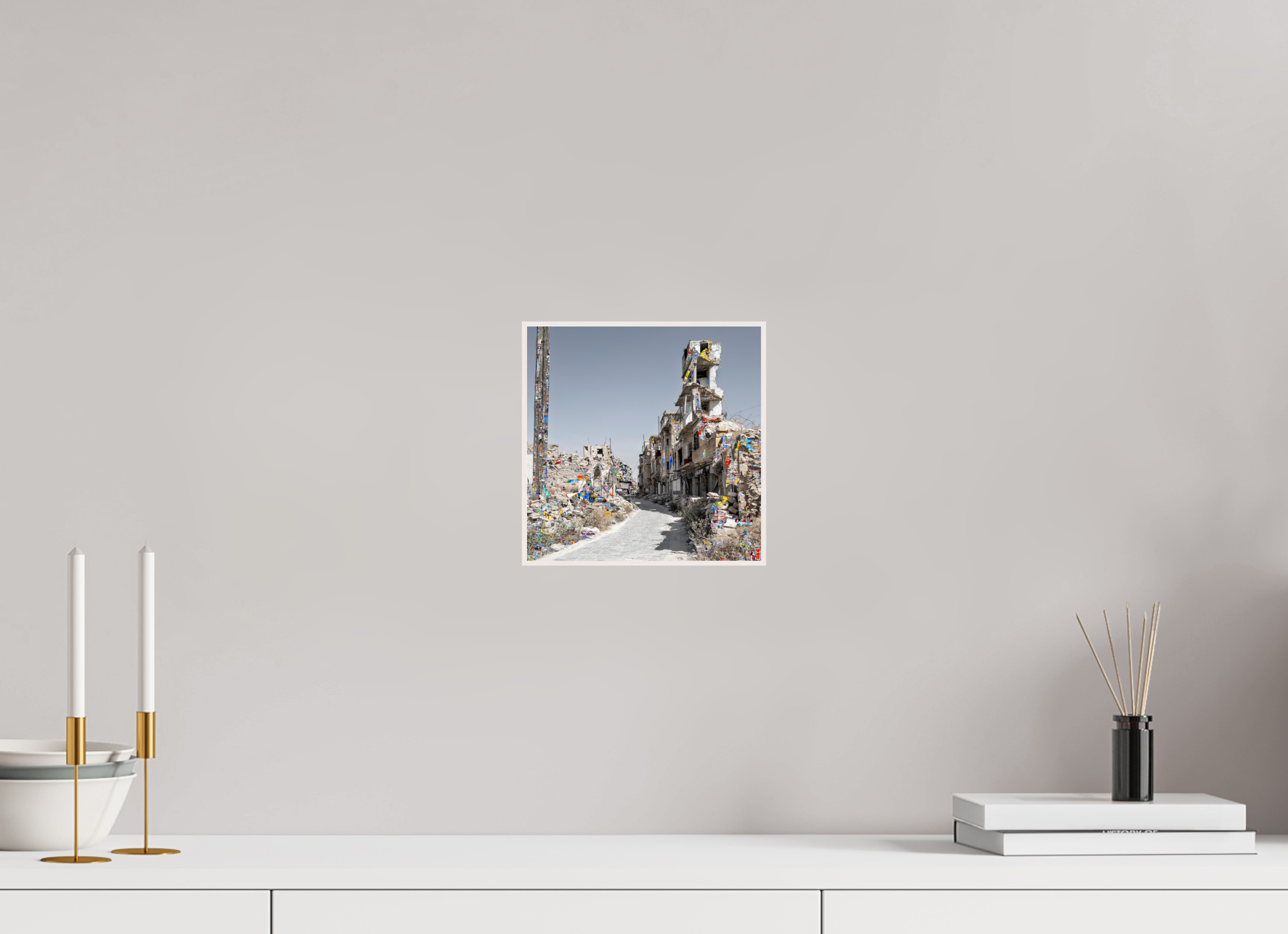 20 x 20 cm, Foto in ArtBox aus Massivholz Ahorn weiß RED³ SCSI Madiha II