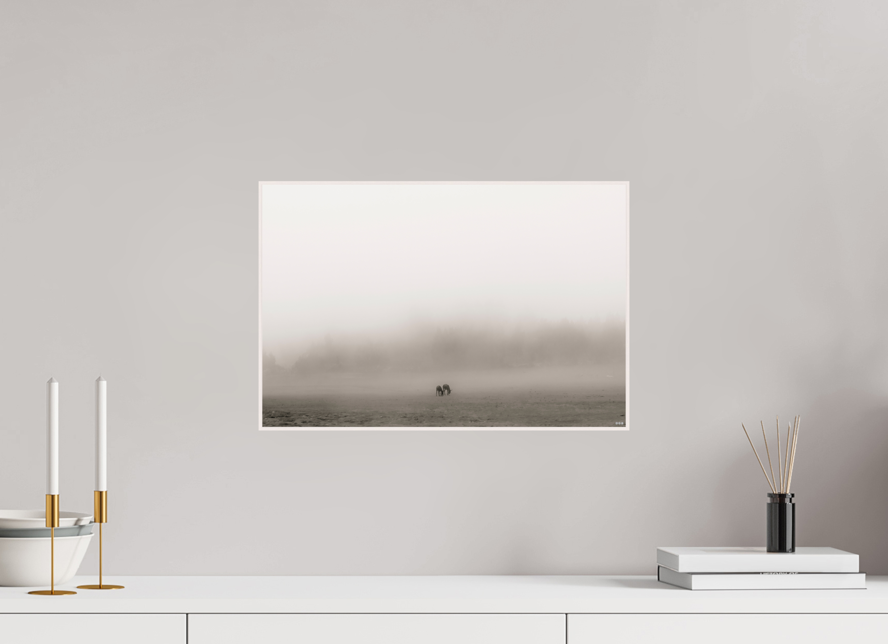 45 x 30 cm, Foto in ArtBox aus Massivholz Ahorn weiß RED³ PH Mamello I