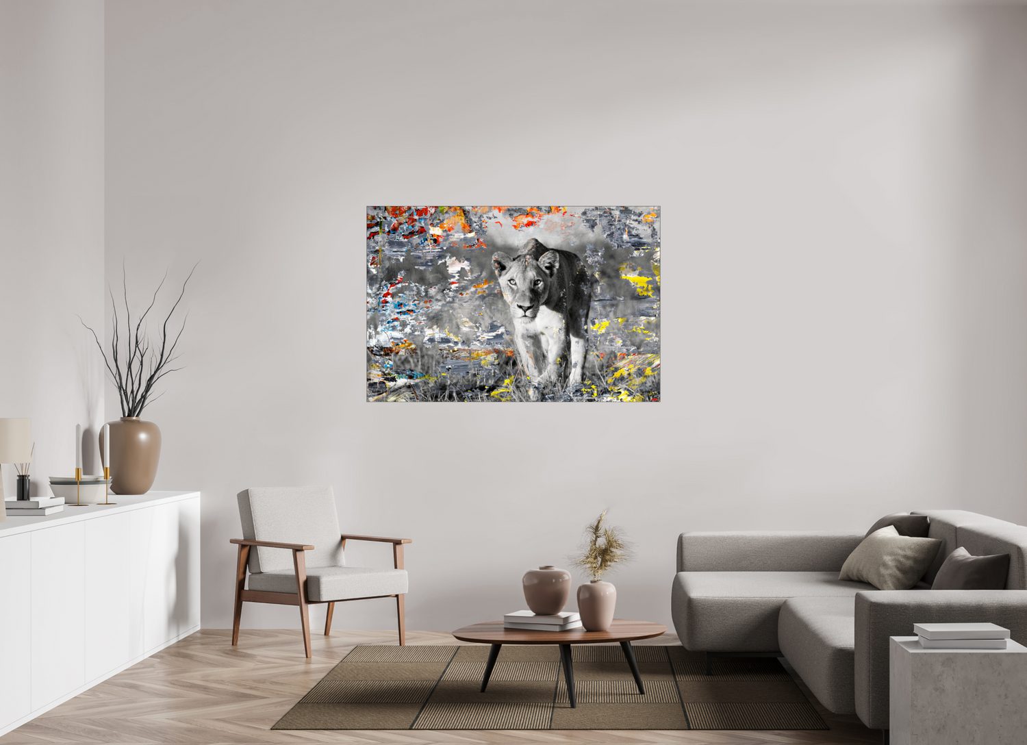 150 x 100 cm, Slimline Einfassung schwarz unter 2mm Acrylglas FA WC Lamaya I