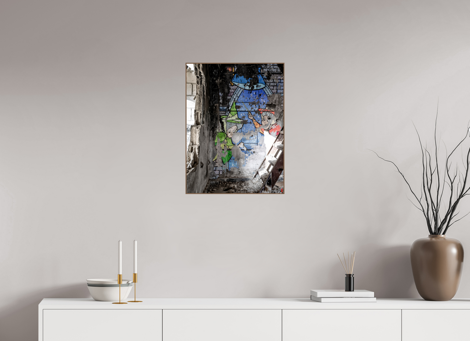 45 x 60 cm, Foto in ArtBox aus Massivholz Nussbaum RED³ SCSI Mazaya III