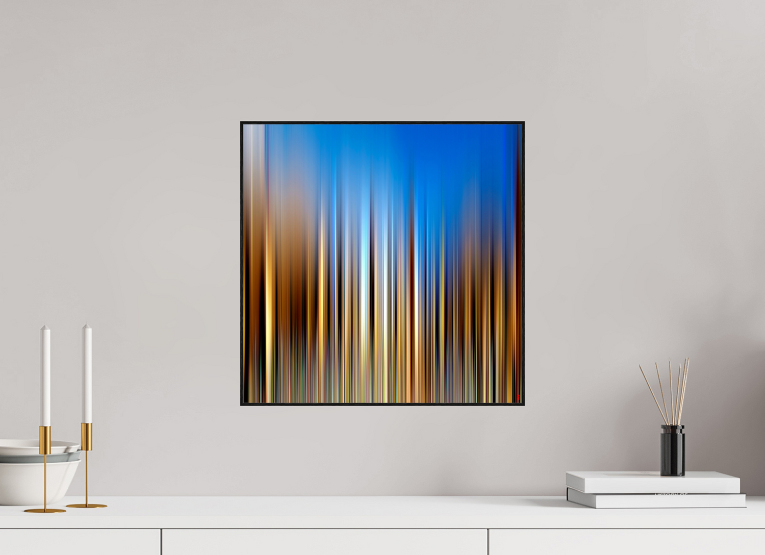 40 x 40 cm, Foto in ArtBox aus Massivholz Eiche schwarz RED³ PH Ayondele II