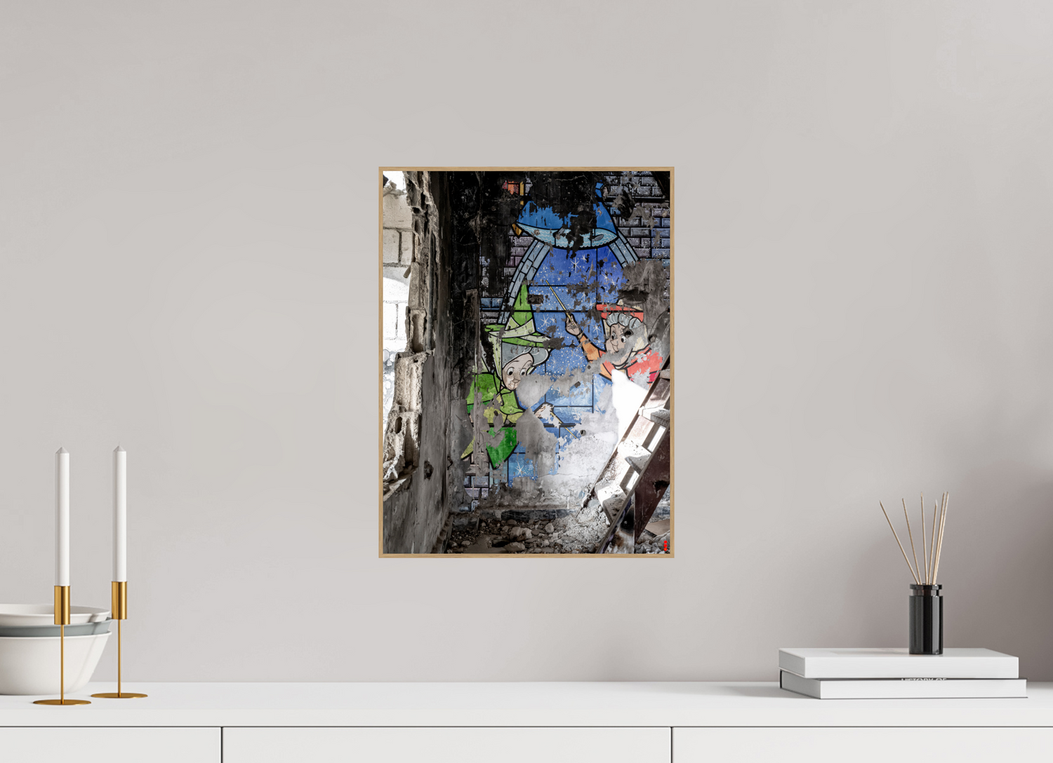 30 x 40 cm, Foto in ArtBox aus Massivholz Eiche natur RED³ SCSI Mazaya III