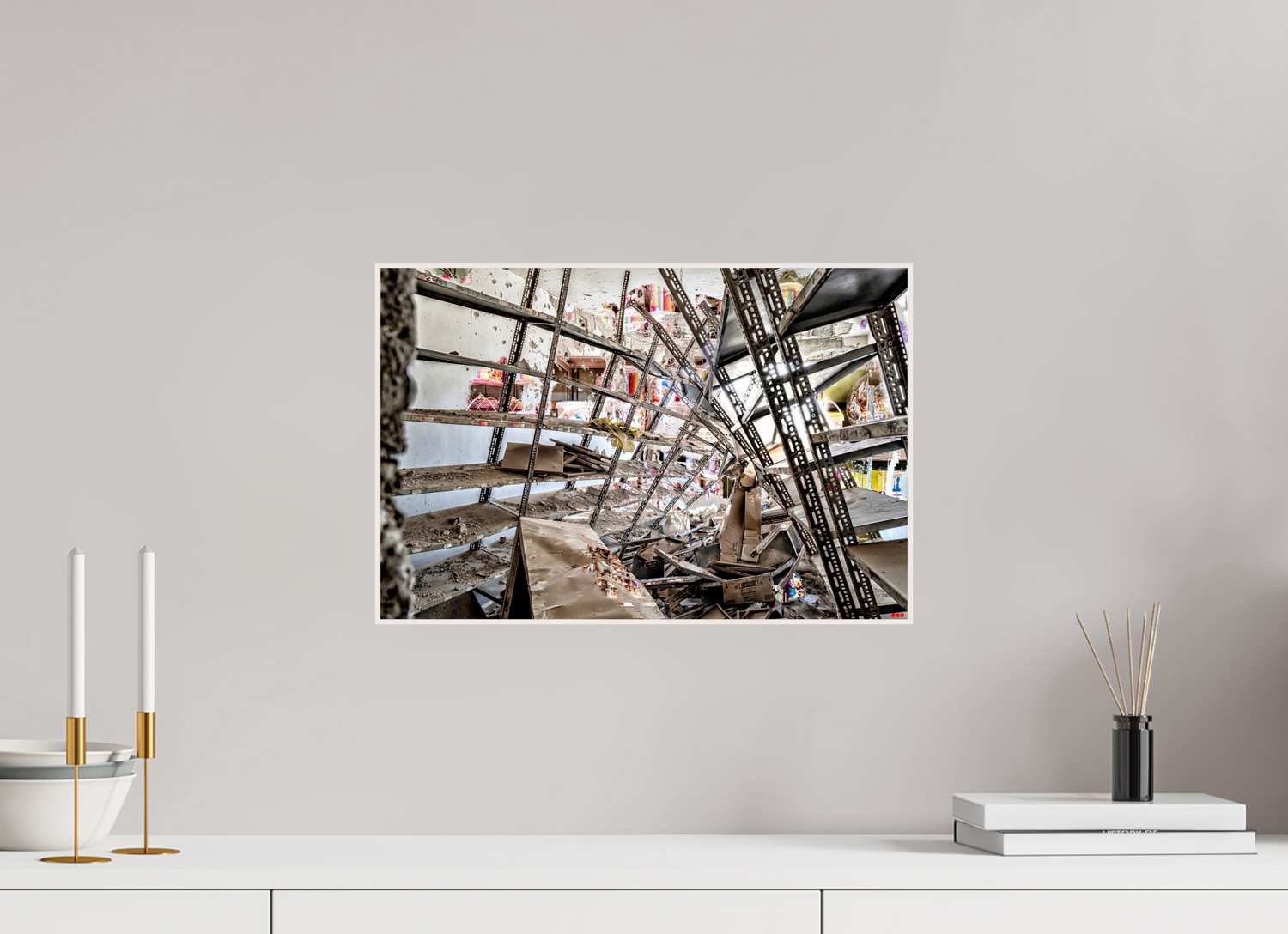 45 x 30 cm, Foto in ArtBox aus Massivholz Ahorn weiß RED³ SCSI Mahira I