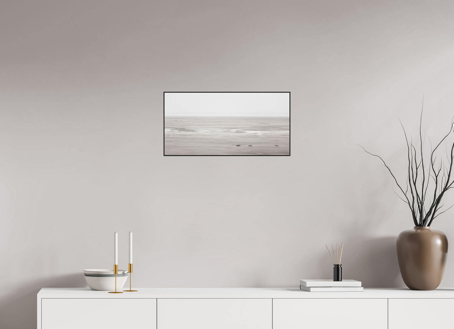 60 x 30 cm, Foto in ArtBox aus Massivholz Eiche schwarz RED³ PH Danai V