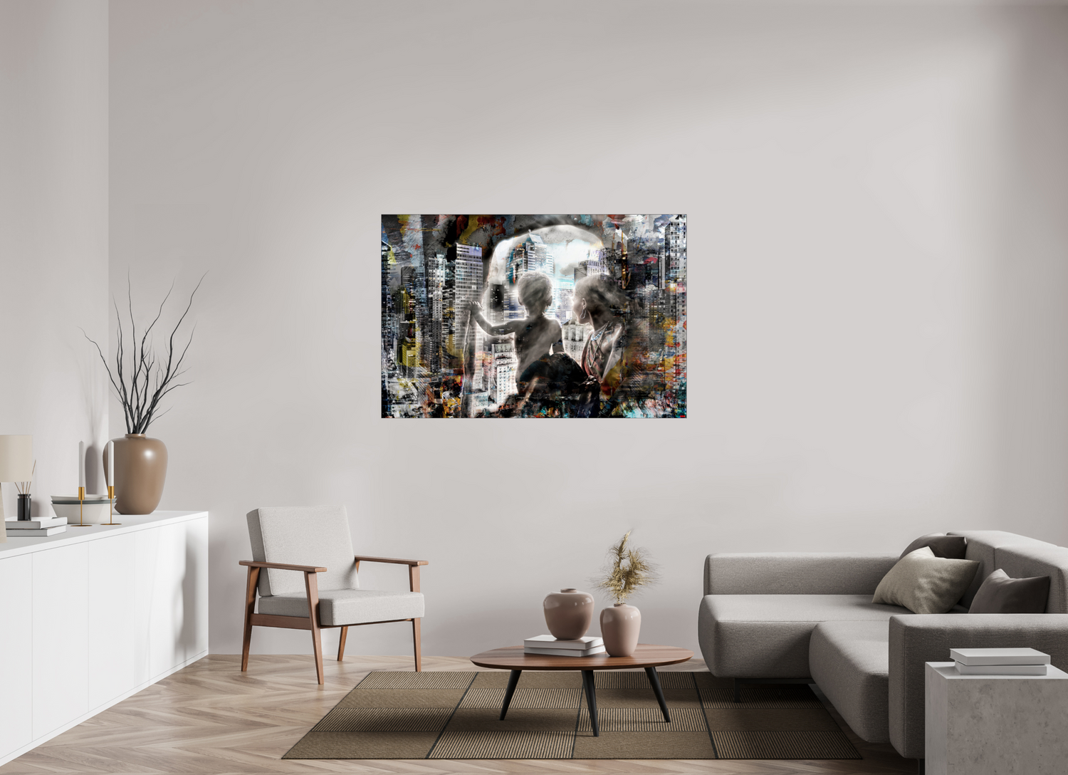 150 x 100 cm, Slimline Einfassung schwarz unter 2mm Acrylglas FA HP Sukama I