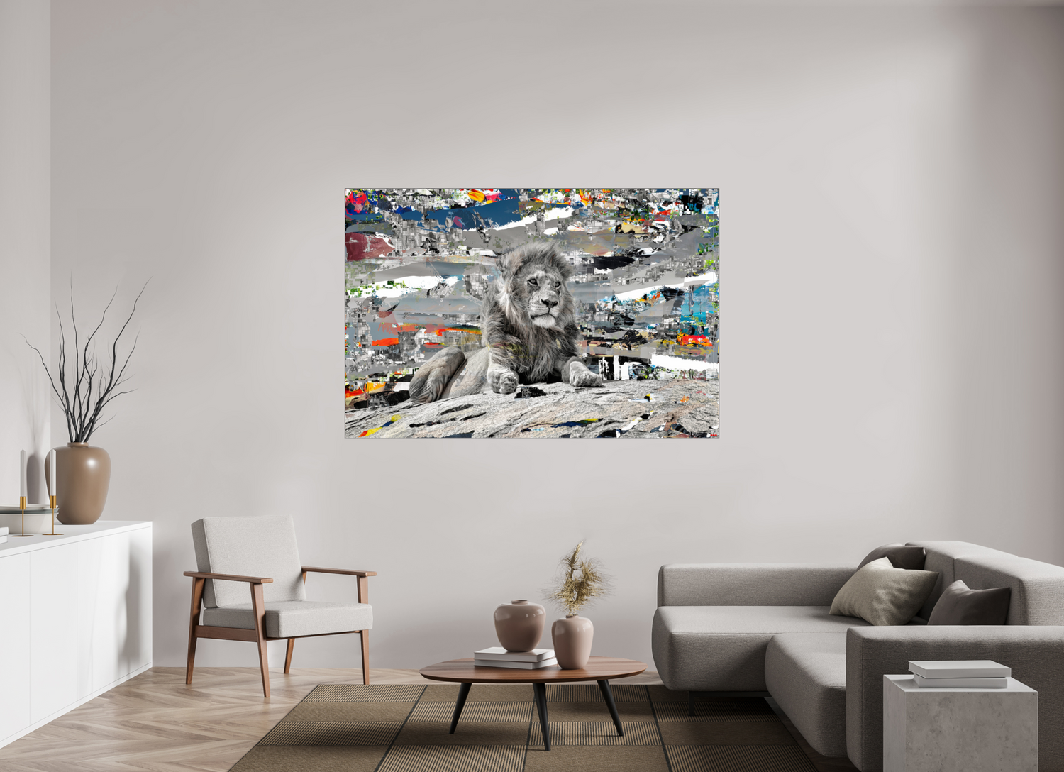 180 x 120 cm, Slimline Einfassung schwarz unter 2mm Acrylglas FA WC Jabari I