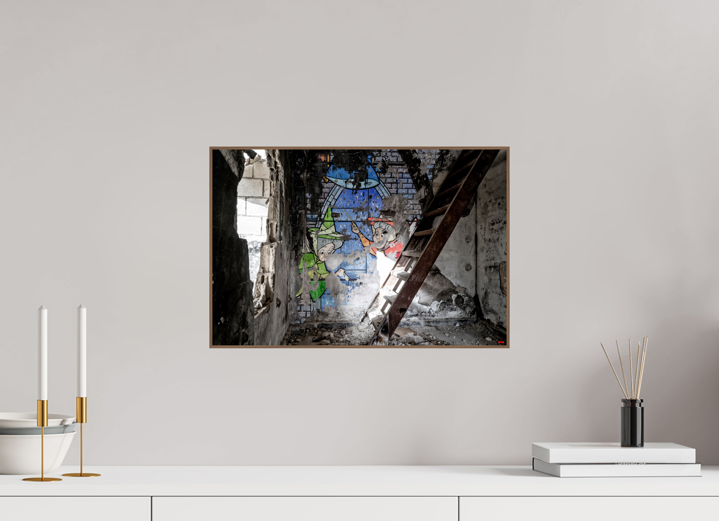 45 x 30 cm, Foto in ArtBox aus Massivholz Nussbaum RED³ SCSI Mazaya I