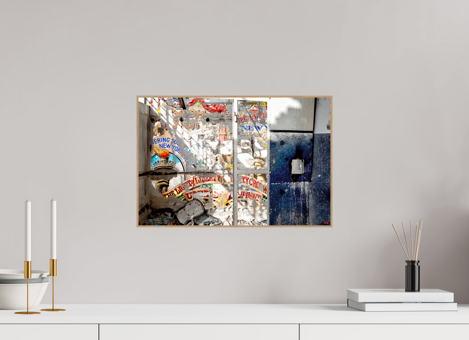 45 x 30 cm, Foto in ArtBox aus Massivholz Eiche natur RED³ SCSI Malahat I