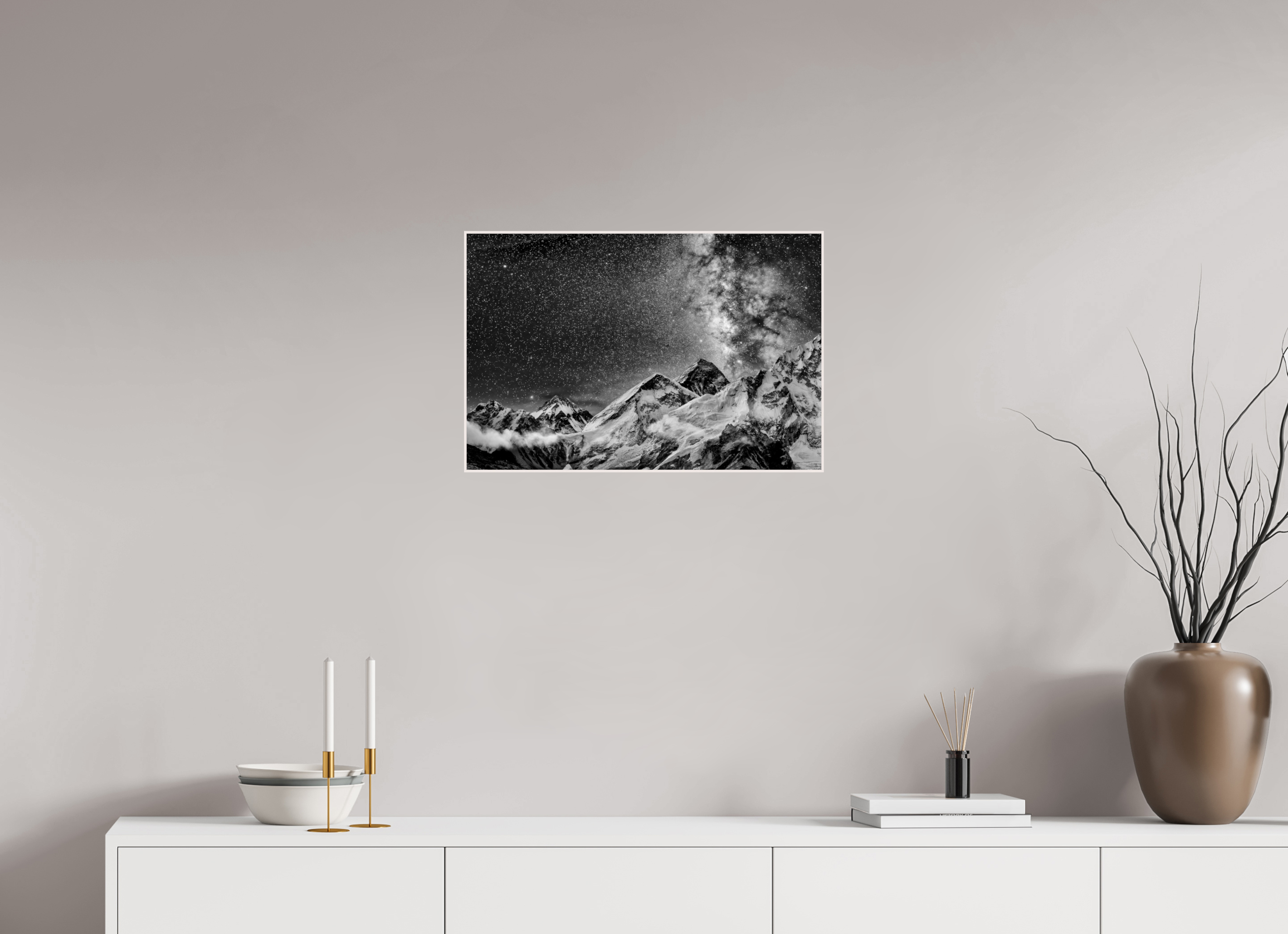 60 x 40 cm, Foto in ArtBox aus Massivholz Ahorn weiß RED³ Sopan I