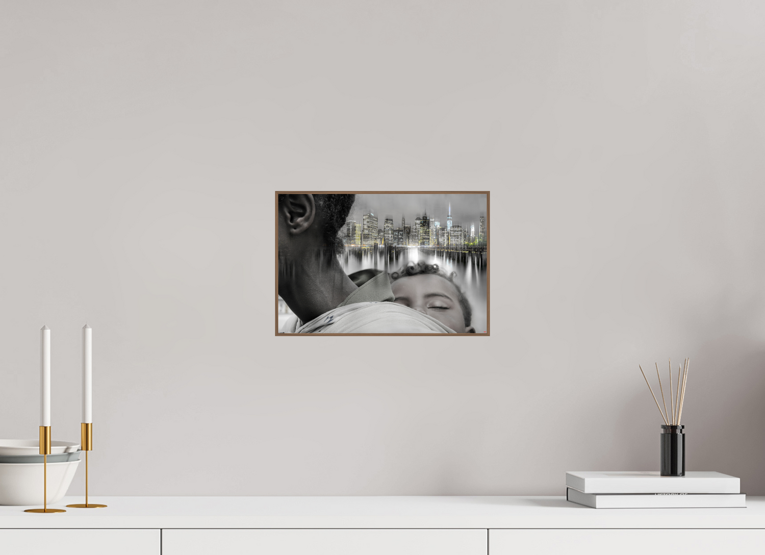 30 x 20 cm, Foto in ArtBox aus Massivholz Nussbaum RED³ HP Aisha I