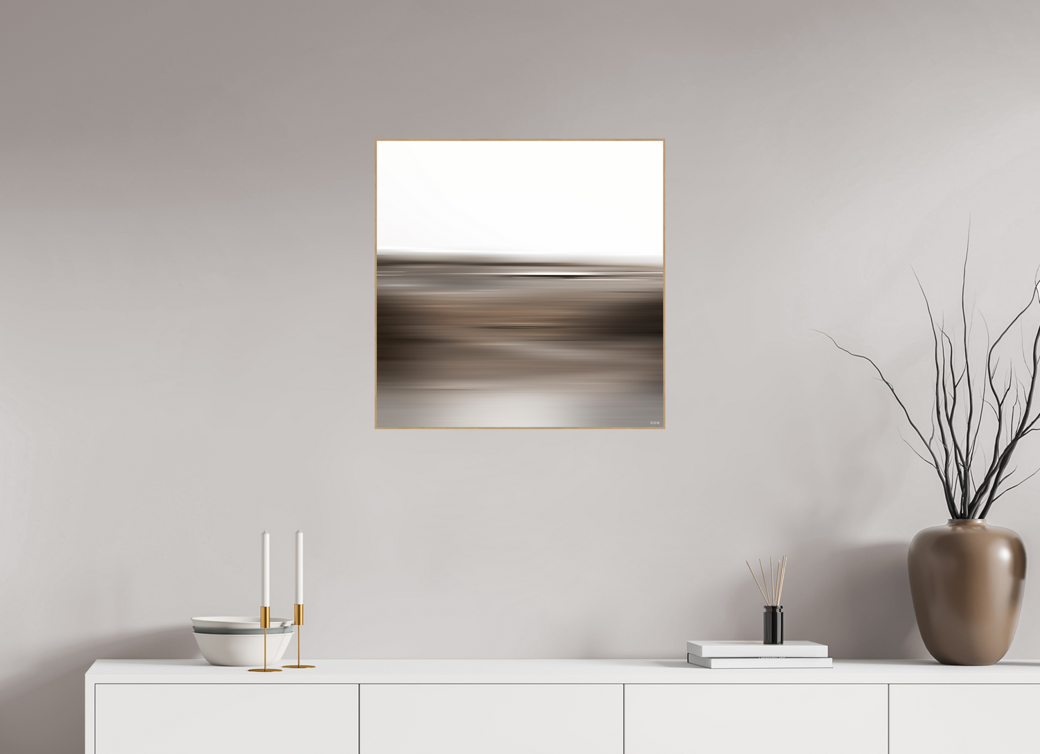 60 x 60 cm, Foto in ArtBox aus Massivholz Eiche natur RED³ PH Adisa II