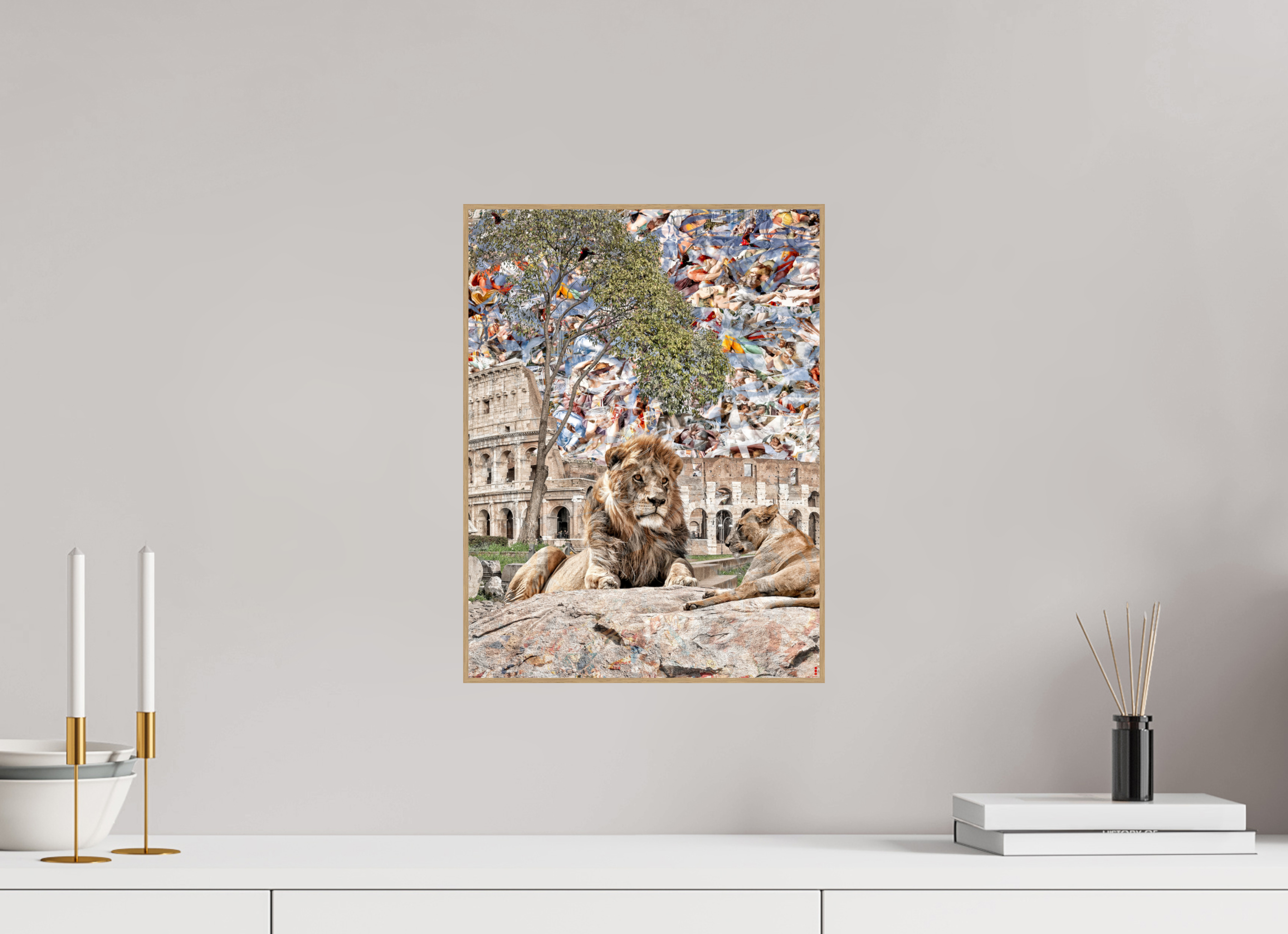 30 x 40 cm, Foto in ArtBox aus Massivholz Eiche natur RED³ WC Adjesa III