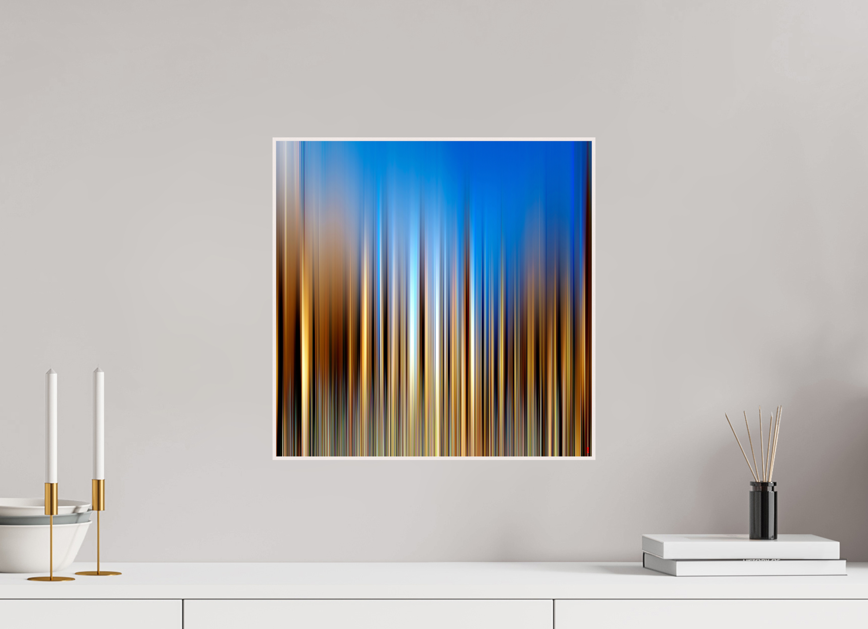 40 x 40 cm, Foto in ArtBox aus Massivholz Ahorn weiß RED³ PH Ayondele II