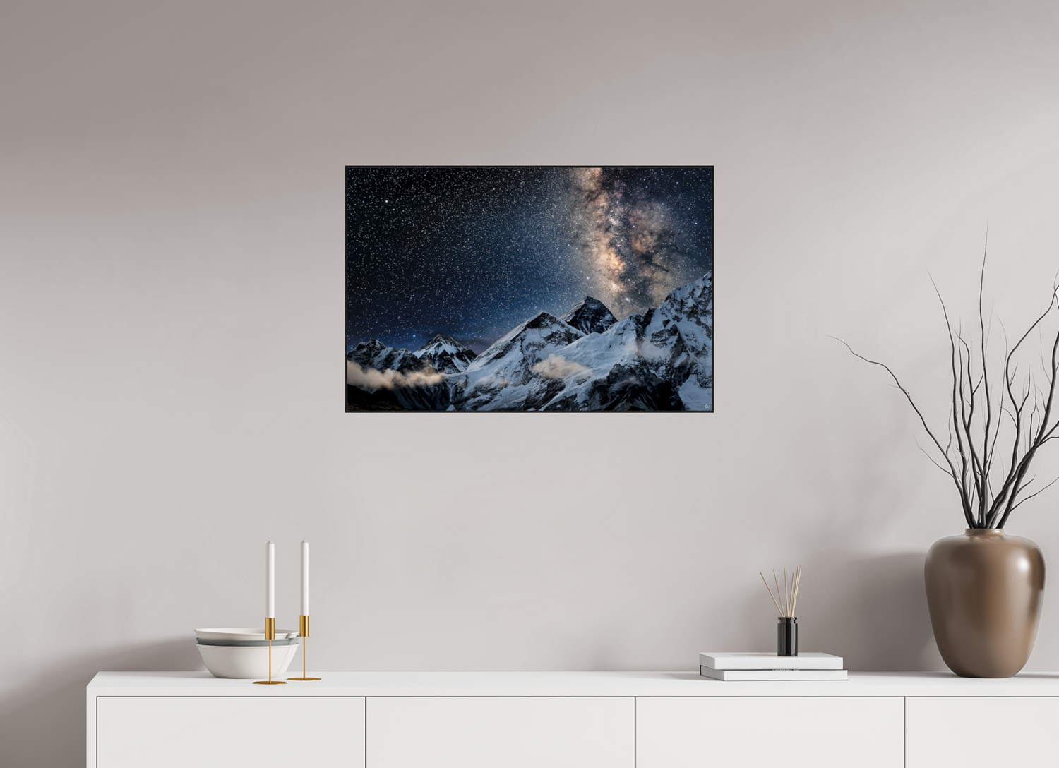 75 x 50 cm, Foto in ArtBox aus Massivholz Eiche schwarz RED³ Sangmo I